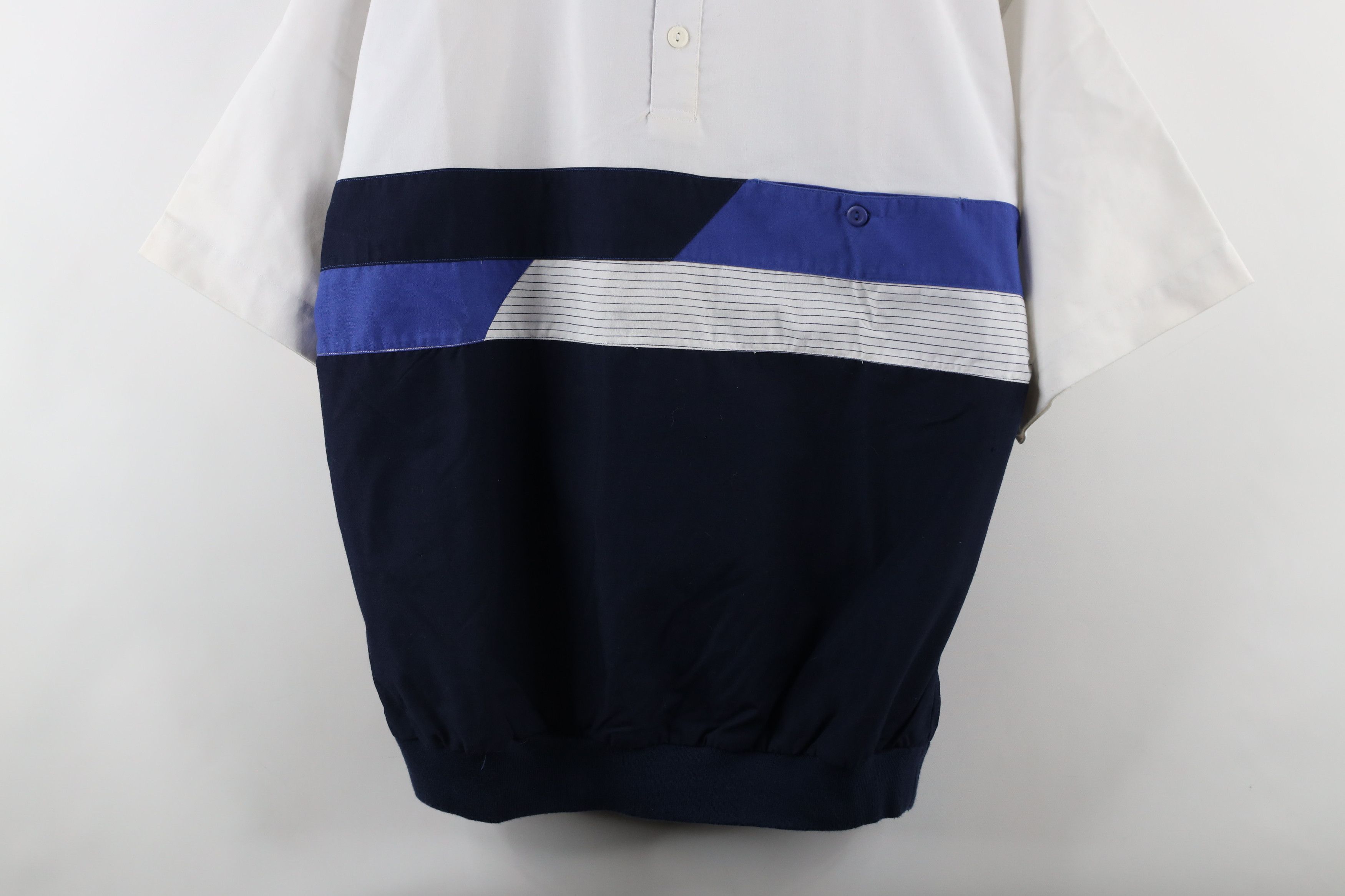 Vintage Vintage 90s Streetwear Block Collared Pullover Polo Shirt Size US L / EU 52-54 / 3 - 3 Thumbnail