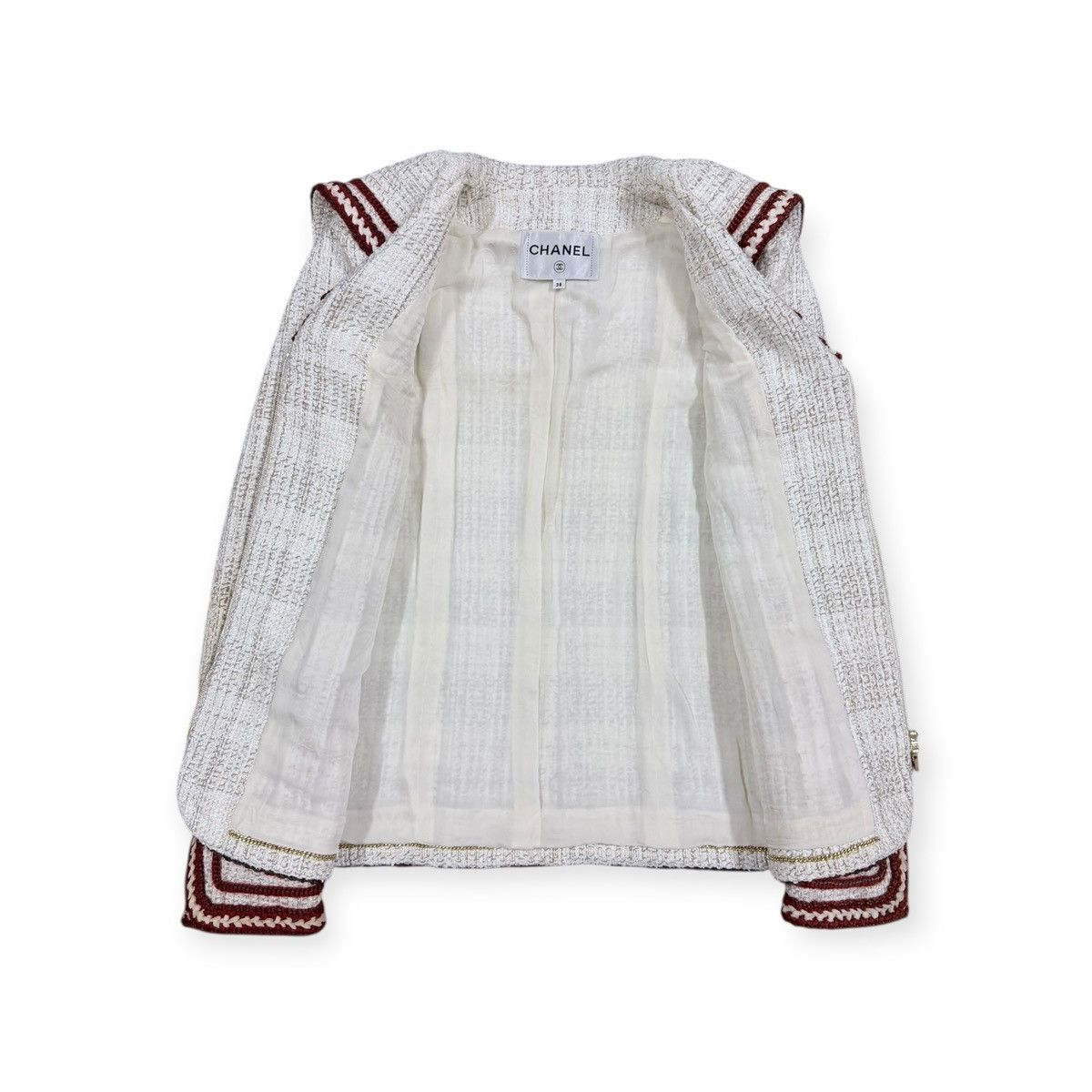 Chanel Authentic❤️Chanel Iconic Paris/Hamburg Maritime Tweed Jacket Size S / US 4 / IT 40 - 4 Thumbnail
