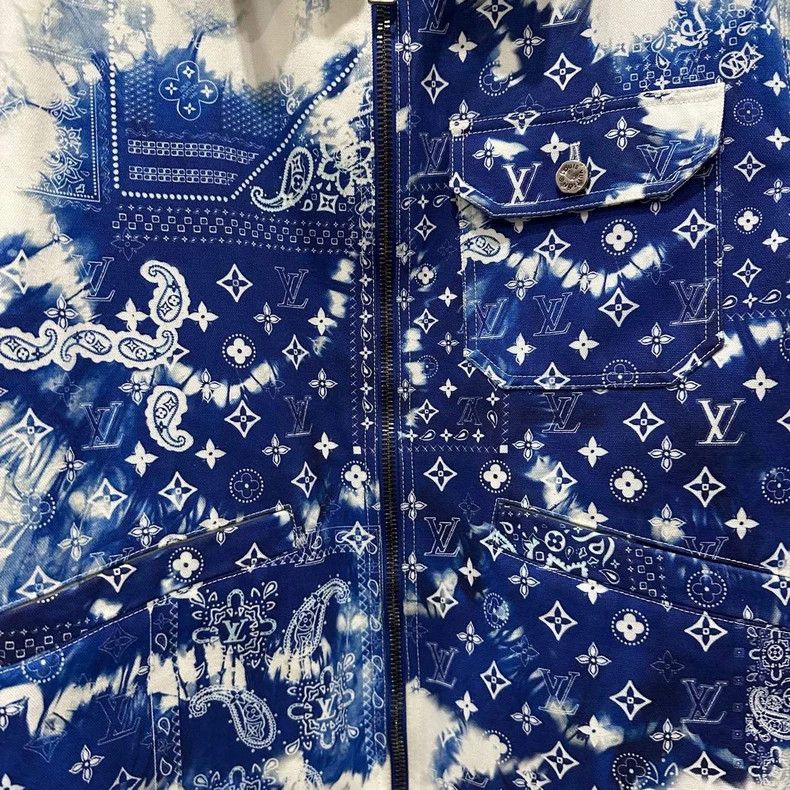 Louis Vuitton Louis Vuitton Patchwork Cashew Flower Logo Baseball Jacket Size US L / EU 52-54 / 3 - 3 Thumbnail