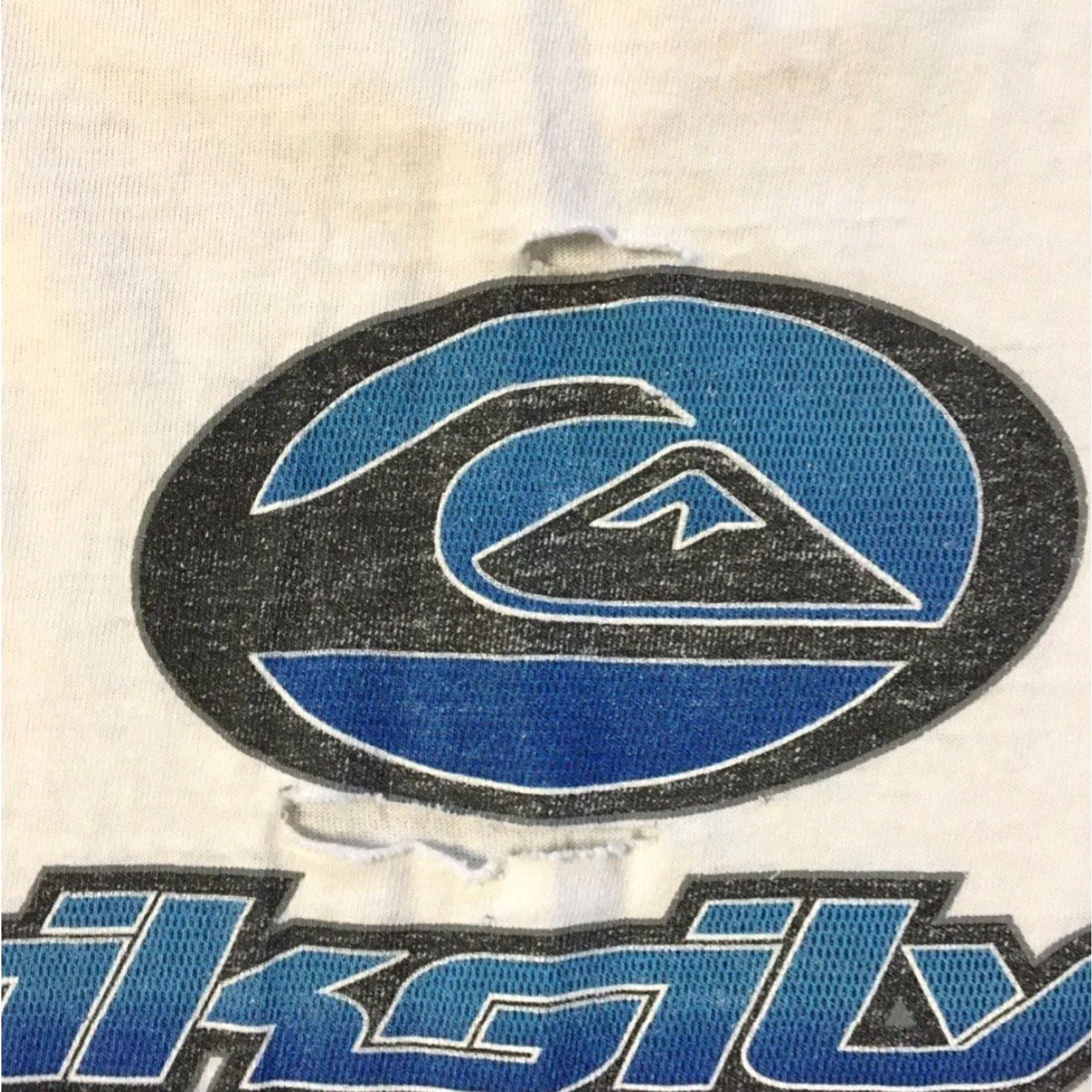 Billabong VINTAGE Quiksilver Thrashed Faded Distress Shirt L USA Surf Skate Grunge OP 90s Y2K Shirt Mens Large White Logo Beach Water Graphic Tee Distressed 90s Size US L / EU 52-54 / 3 - 4 Thumbnail