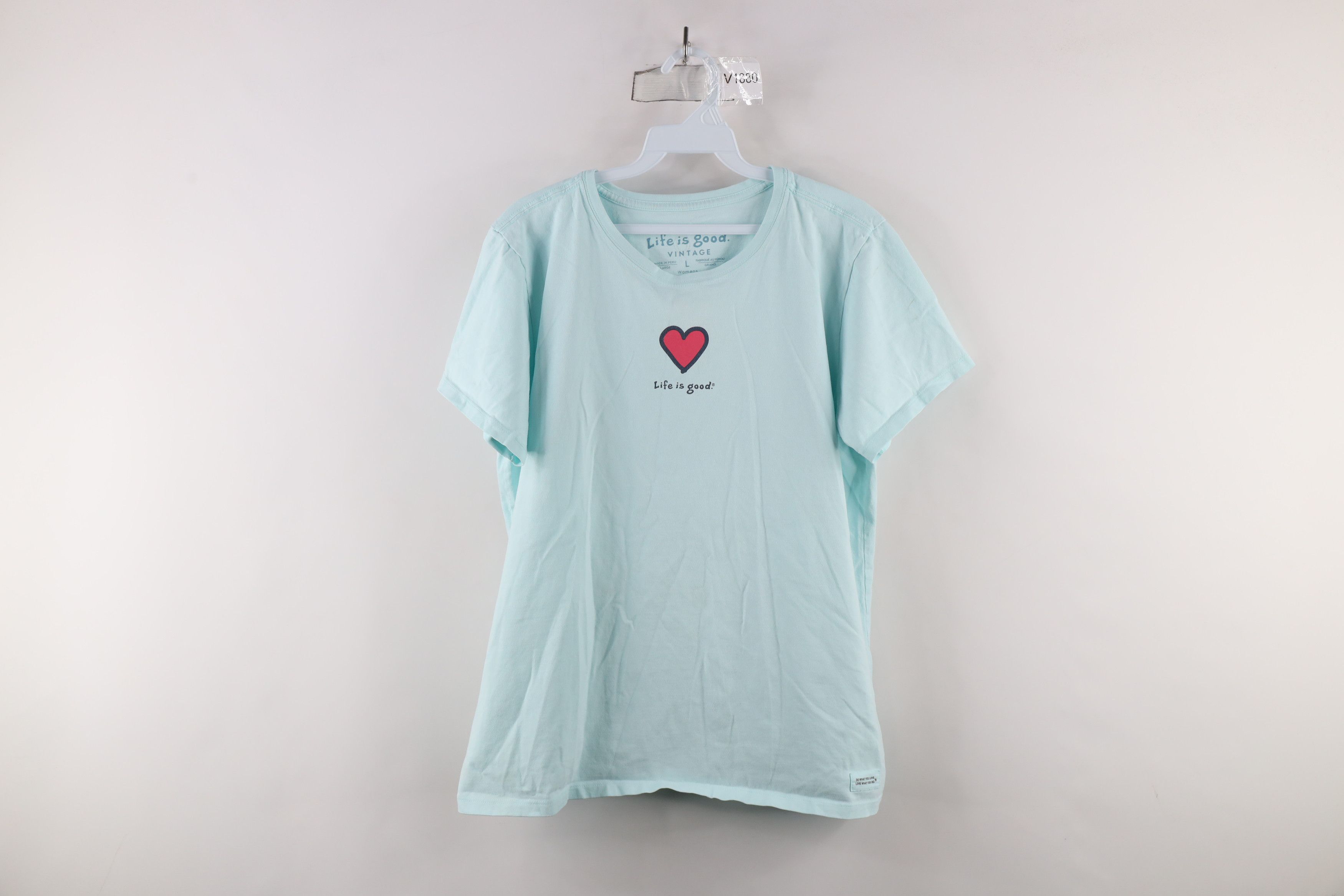 Life is Good × Vintage Life Is Good Vintage Heart Short Sleeve T-Shirt Cotton Size L / US 10 / IT 46 - 1 Thumbnail