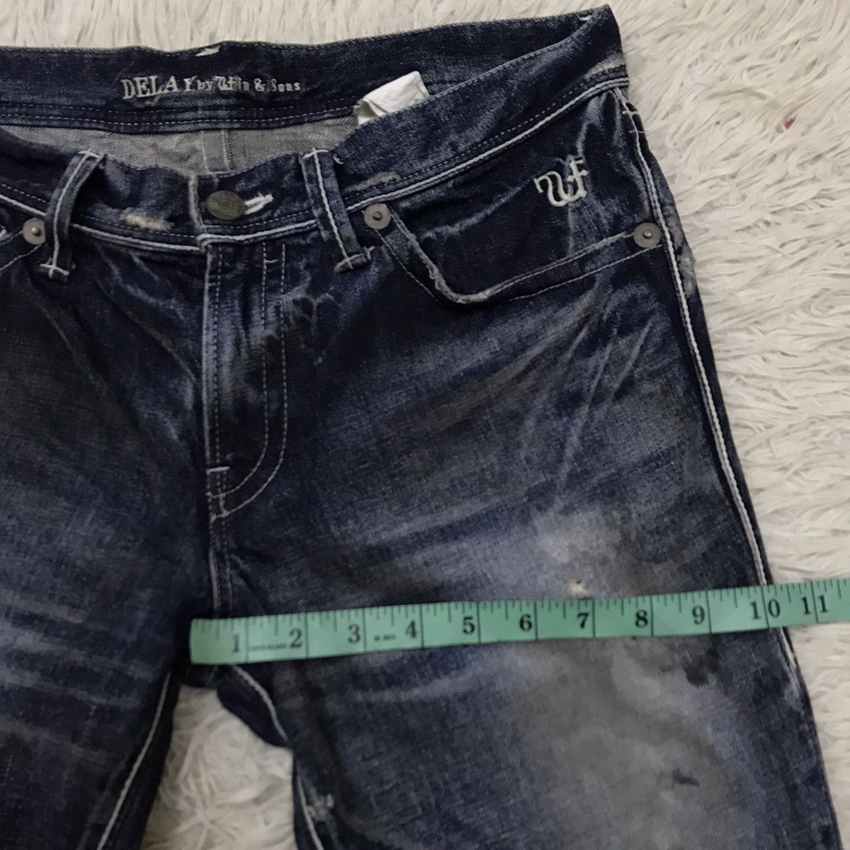 &SONS Vintage Delay Ufin & Sons Distressed Denim Flare Jeans Size US 32 / EU 48 - 25 Thumbnail