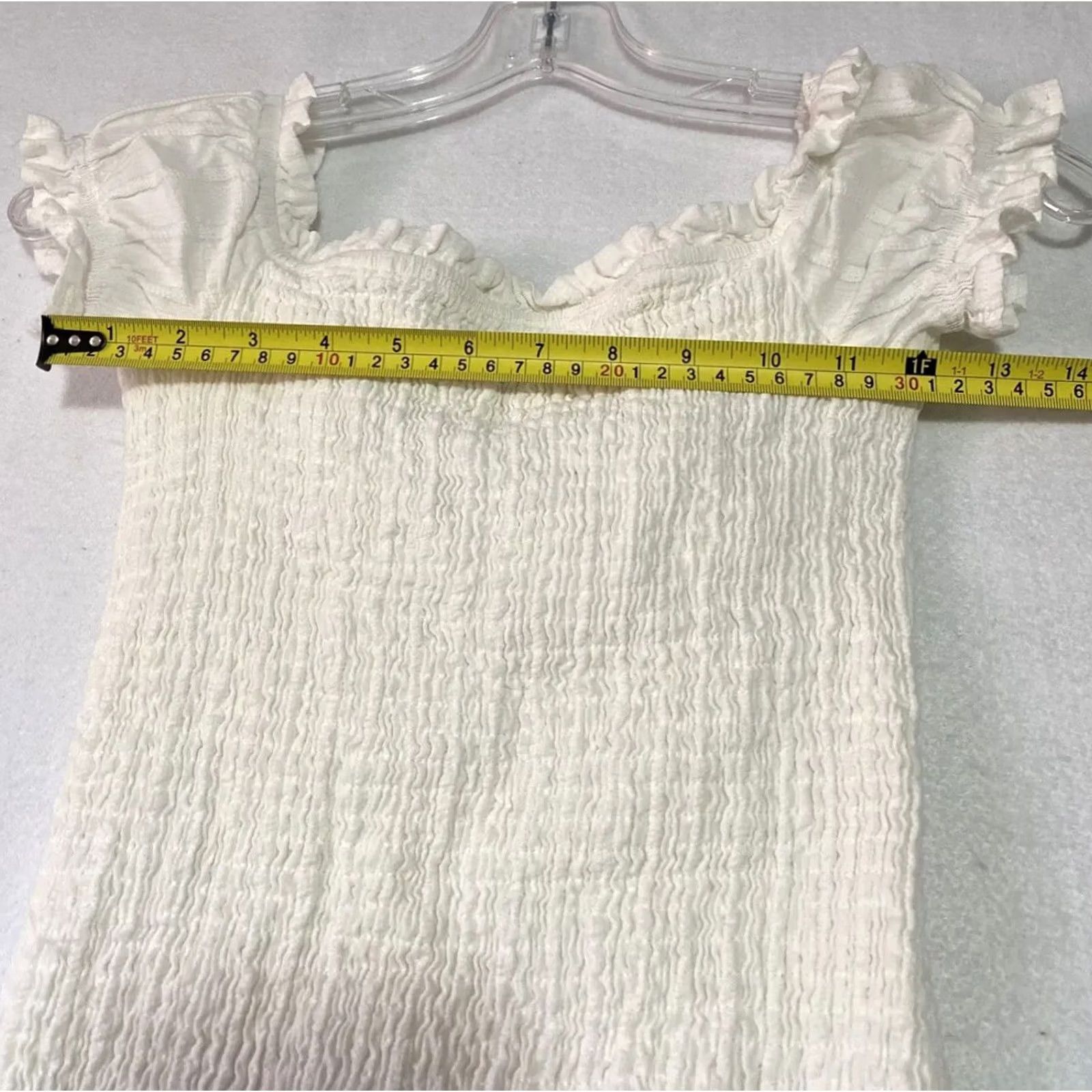 Vintage Polly Peasant Top Tank Womens Regular 2 White Long Sleeve Round Neck Casual Polyester Peasant All Seasons Mens/Womens Size XS / US 0-2 / IT 36-38 - 3 Thumbnail