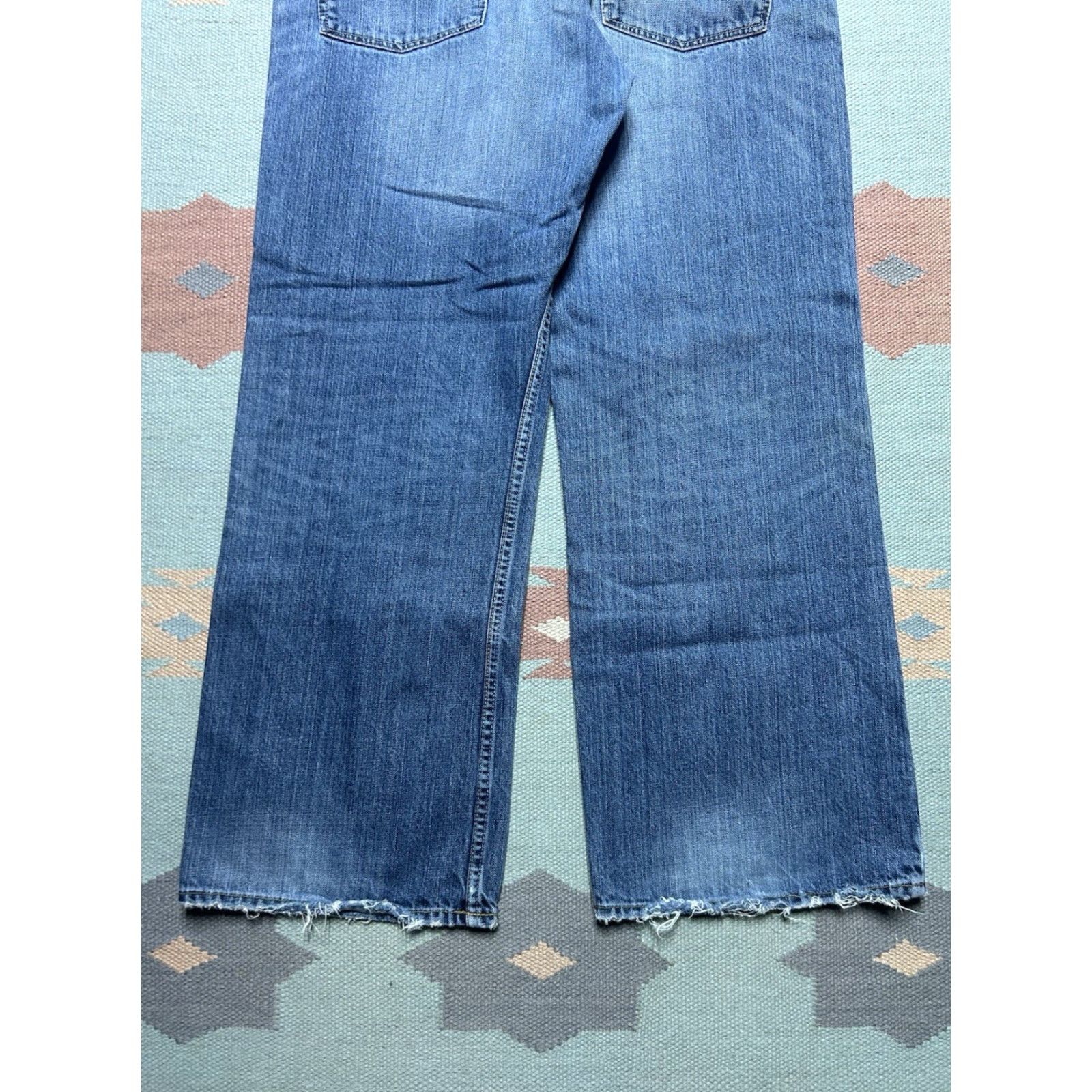 American Eagle Outfitters VINTAGE American Eagle Jeans Distressed Wide Leg Loose Fit Blue 36x29 Mens Denim Baggy 90s Straight"} Size US 36 / EU 52 - 2 Thumbnail