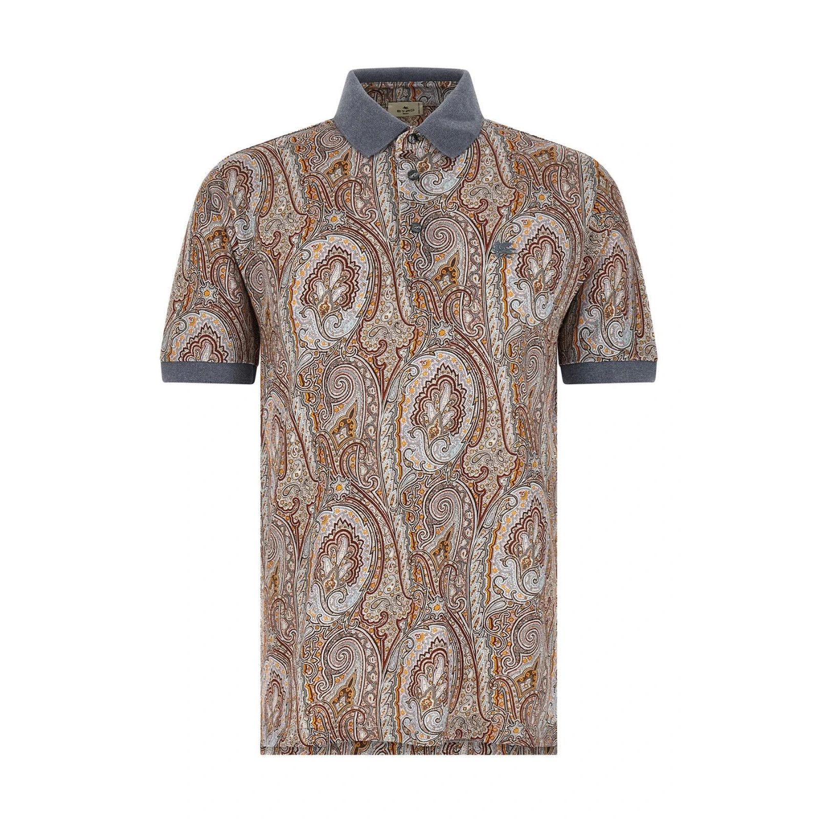 ETRO Multicolor Arnica Paisley Polo Shirt New And Authentic
