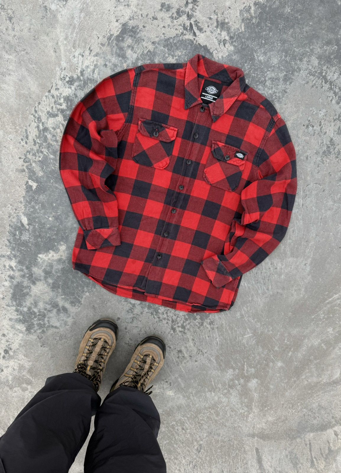 Dickies Vintage Dickies Y2k Flannel Button Up Shirt Jacket Size US L / EU 52-54 / 3 - 1 Thumbnail