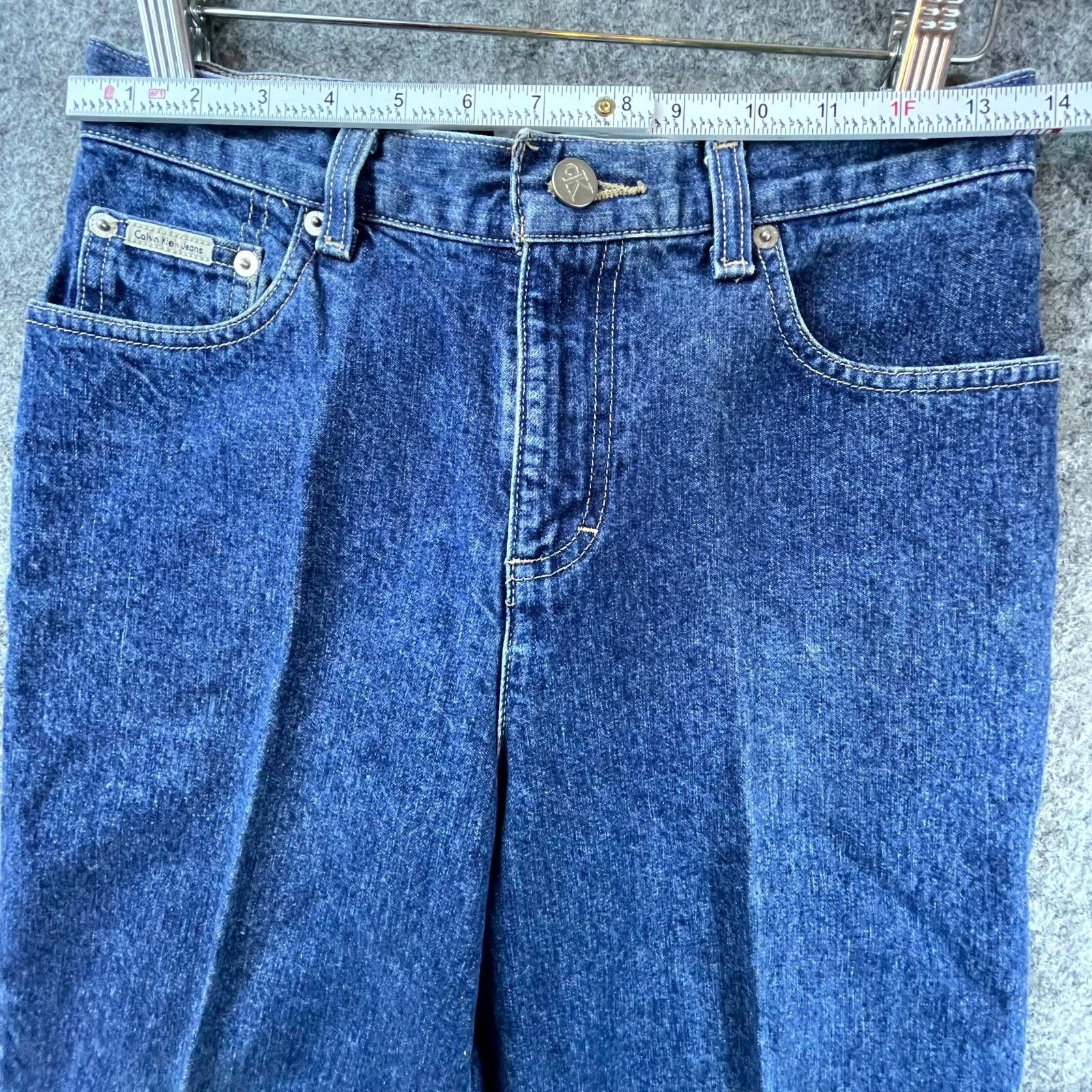 Calvin Klein Vintage Calvin Klein Jeans Womens 14 Indigo Loose Fit 90s 80 Size 36" / US 14 / IT 50 - 6 Thumbnail