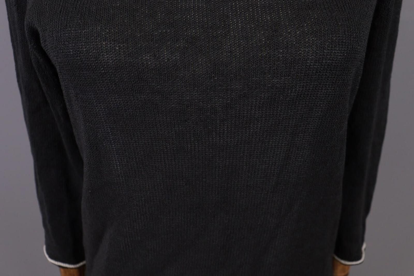 Designer Annette Gortz Black Lagenlook Linen Knit Sweater Size S Size S / US 4 / IT 40 - 3 Thumbnail