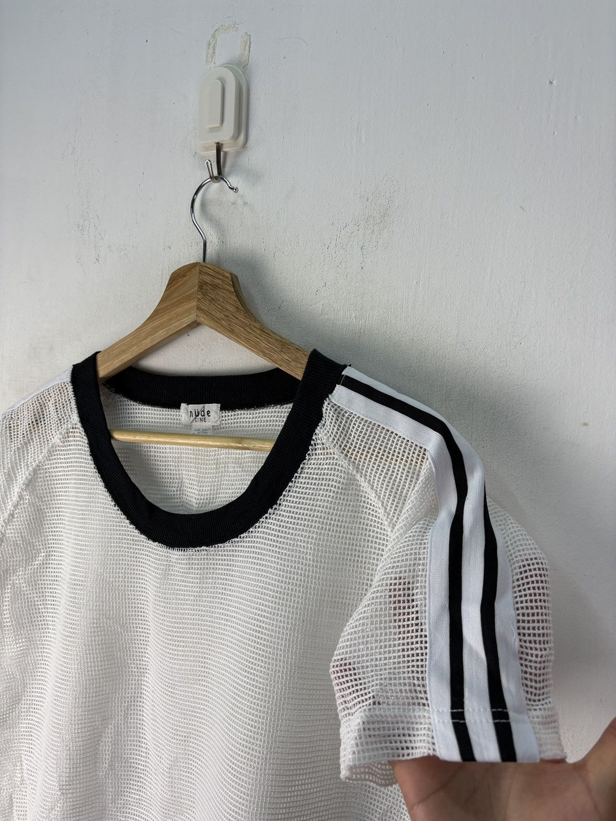 Japanese Brand Vintage Nüde Line Mesh Tshirt Size US M / EU 48-50 / 2 - 2 Thumbnail