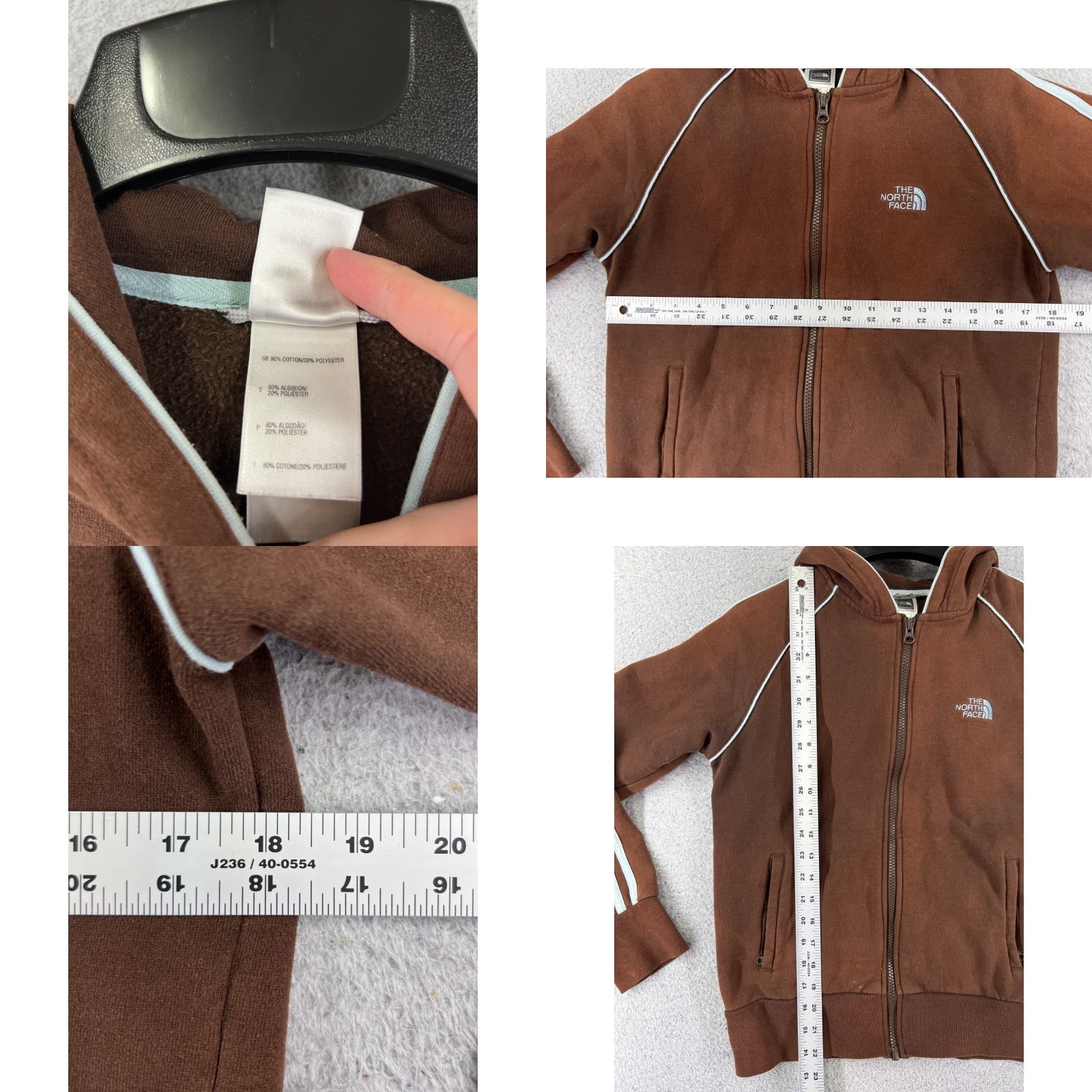 The North Face The North Face Hoodie Womens Medium Brown Full Zip Tracksuit FADING READ Size M / US 6-8 / IT 42-44 - 8 Thumbnail