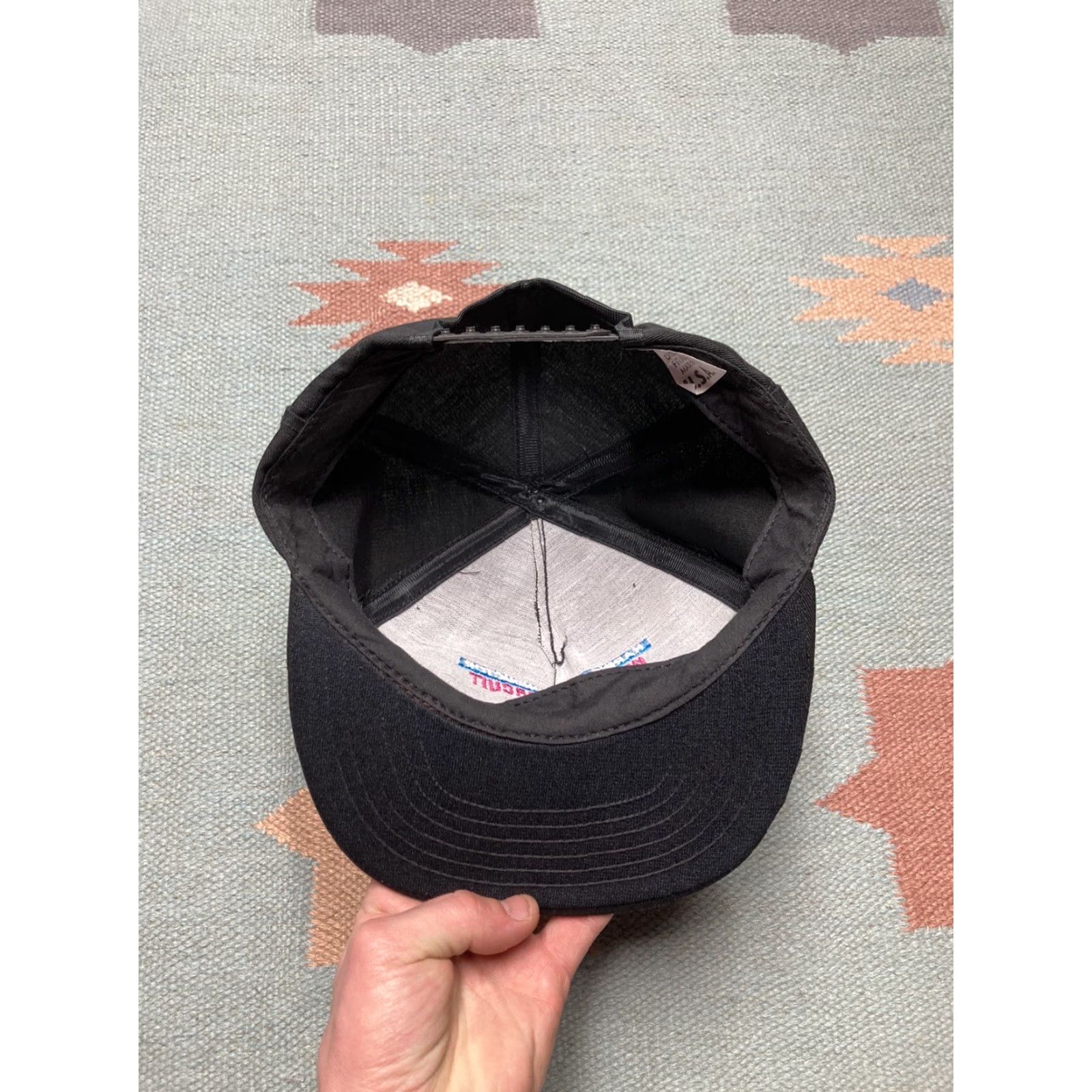 NASCAR VINTAGE SnapBack Hat Cap Harris Semiconductor Race Nascar USA Made Men Adjustable Black USA Snapback Men Size ONE SIZE - 5 Thumbnail