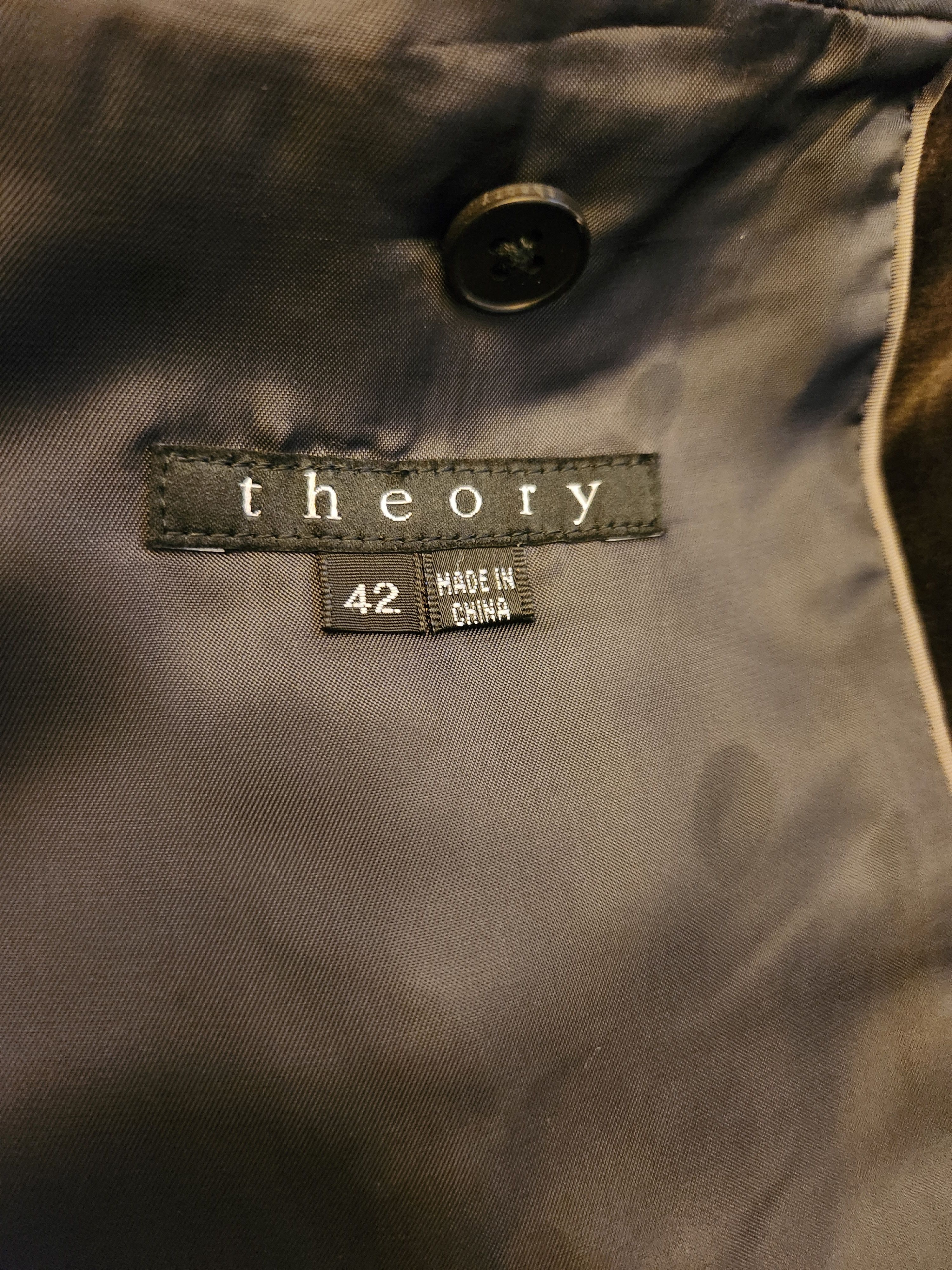 Theory Men's Velvet Blazer 2 Button Mint Brown Blazer Size 42R - 4 Thumbnail