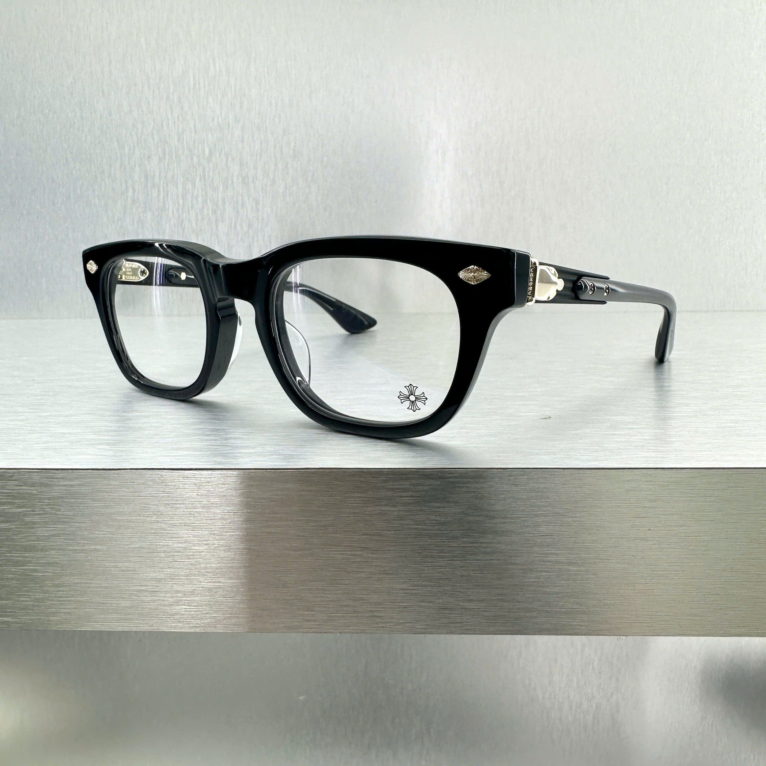 Chrome Hearts CHROME HEARTS BAGGINS BLACK PLASTIC/18KGP Size ONE SIZE - 6 Thumbnail