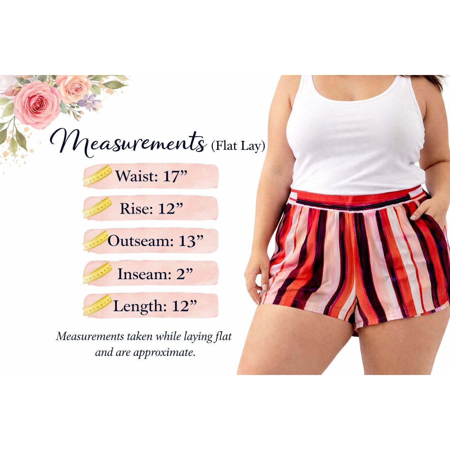 Apt. 9 Apt. 9 Shorts - Striped Rayon Pull-On - Size XL Size 38" / US 16 / IT 52 - 7 Thumbnail