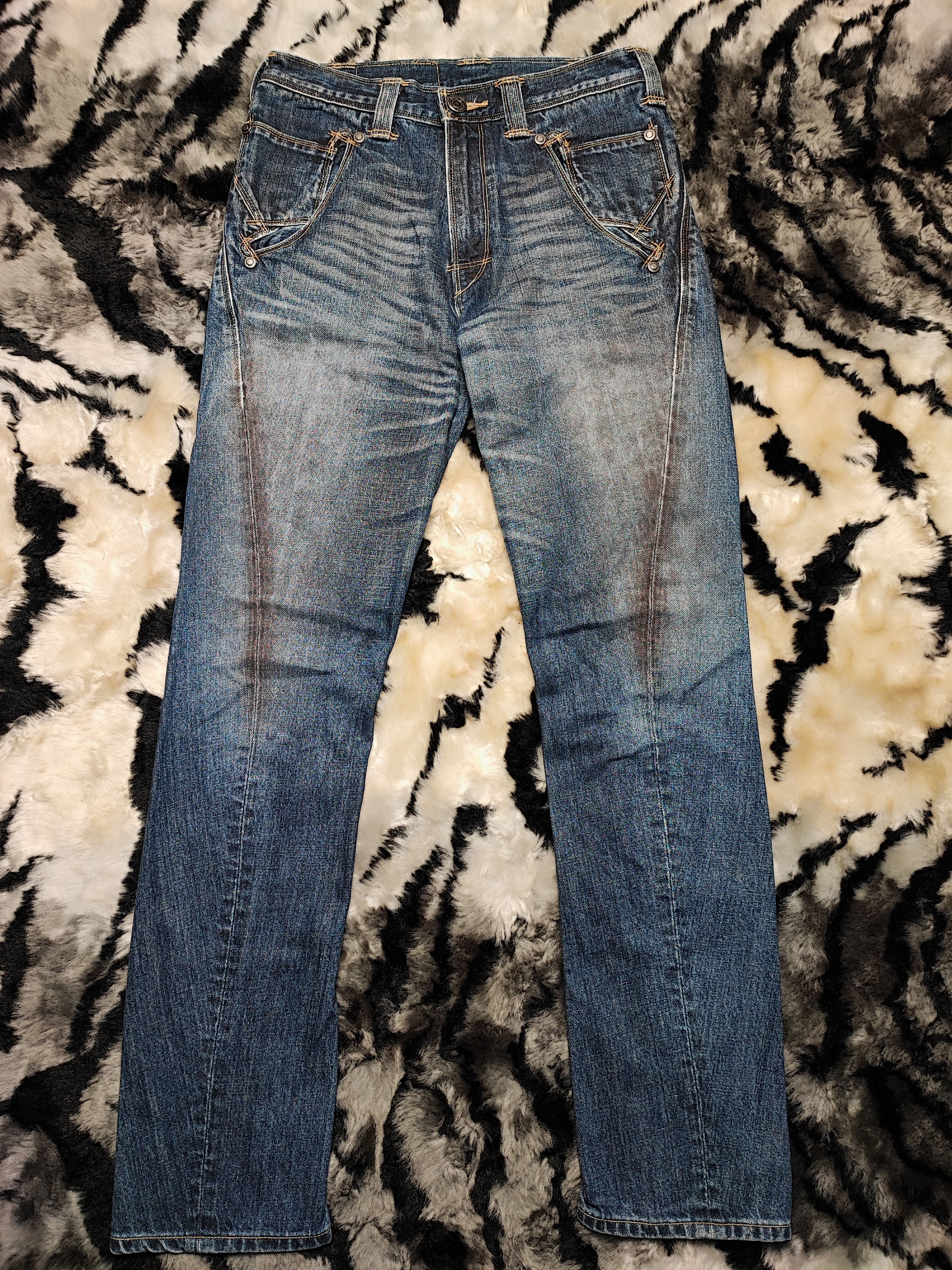 Levi's Levis Engineered Twisted Zip Leg Washed Jeans Size US 28 / EU 44 - 2 Thumbnail