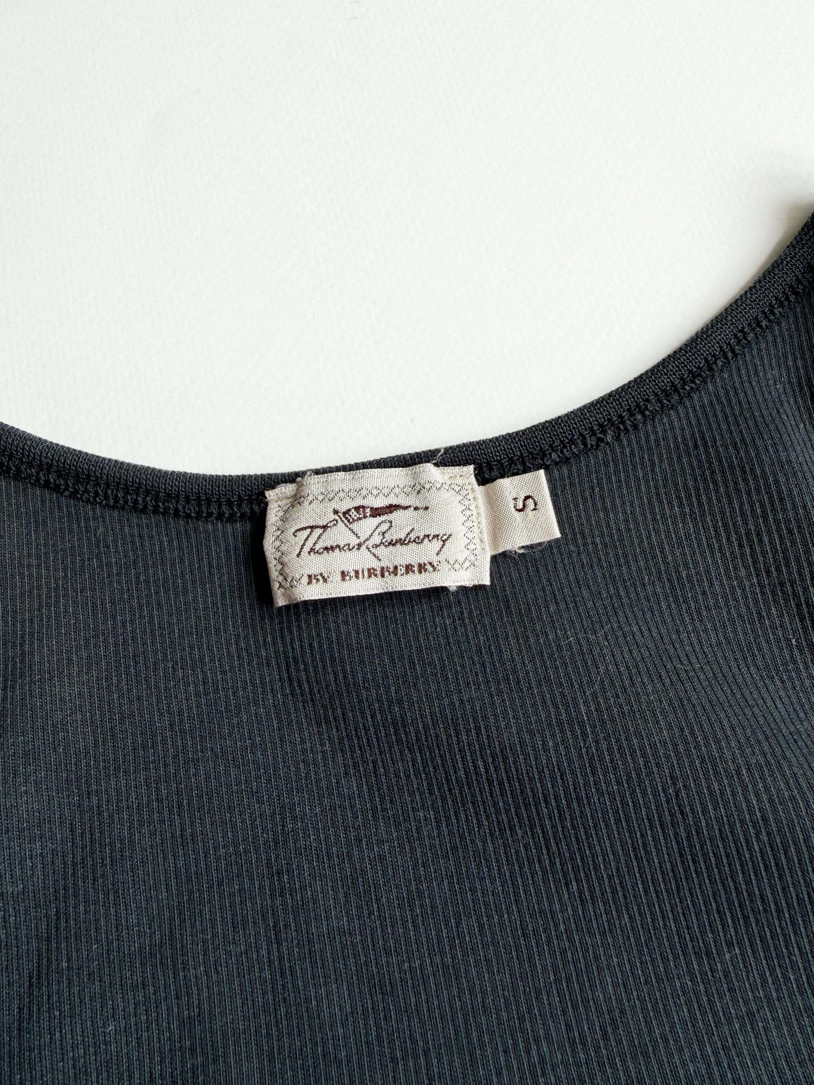 Burberry Thomas Burberry Vintage Ribbed Tank Top Sleeveless Shirt (S) Size S / US 4 / IT 40 - 3 Thumbnail