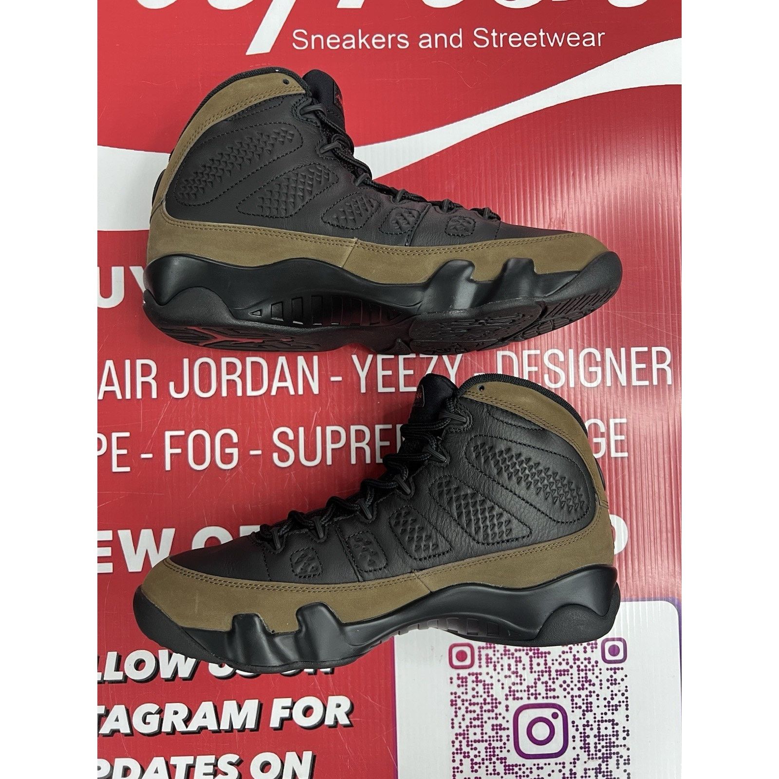 Jordan Brand Air Jordan 9 Retro Olive (2024) Size 8.5 (HV4794-030) Size US 8.5 / EU 41-42 - 3 Thumbnail