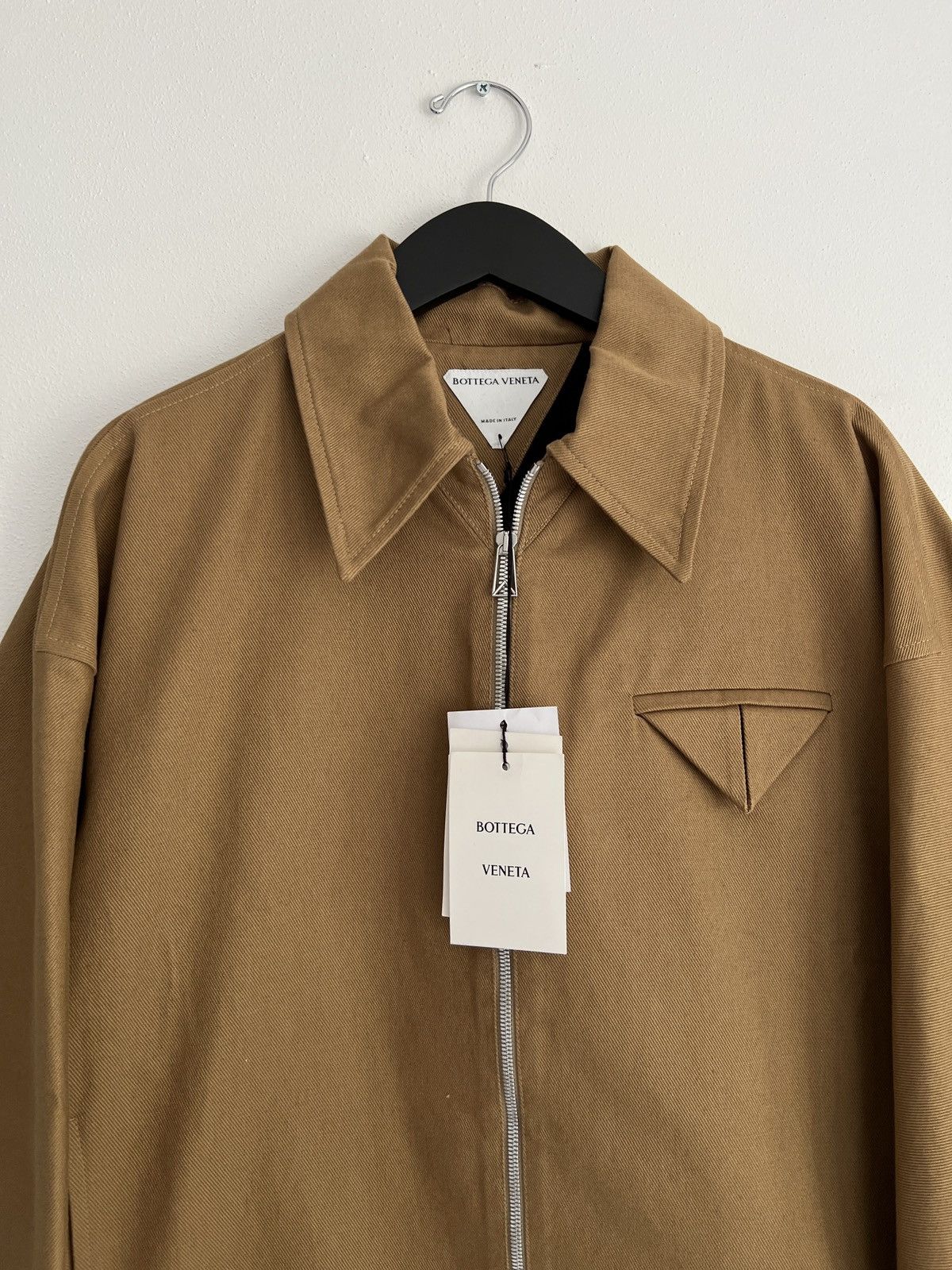 Bottega Veneta Bottega Veneta SS21 Brown Boxy Twill Work Jacket ...