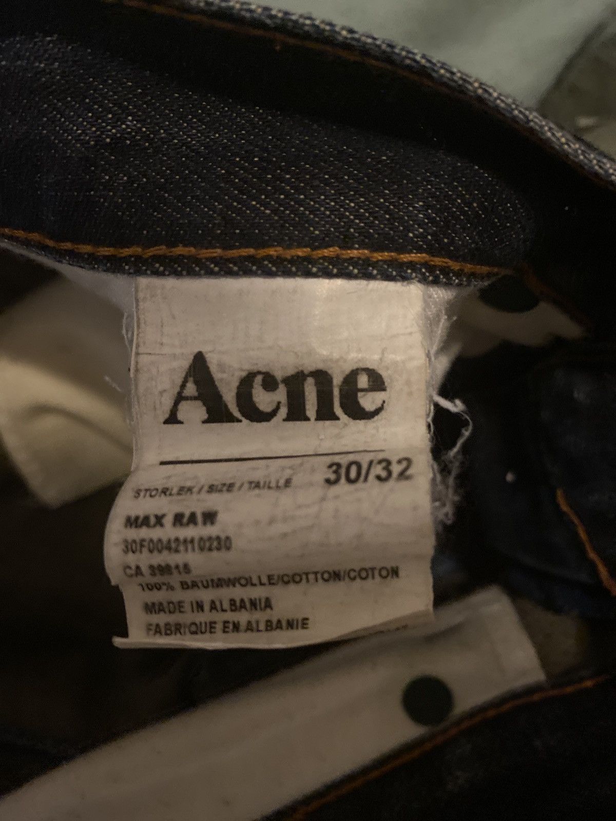 Acne Studios Acne ‘Max’ Raw Denim Size US 30 / EU 46 - 4 Thumbnail