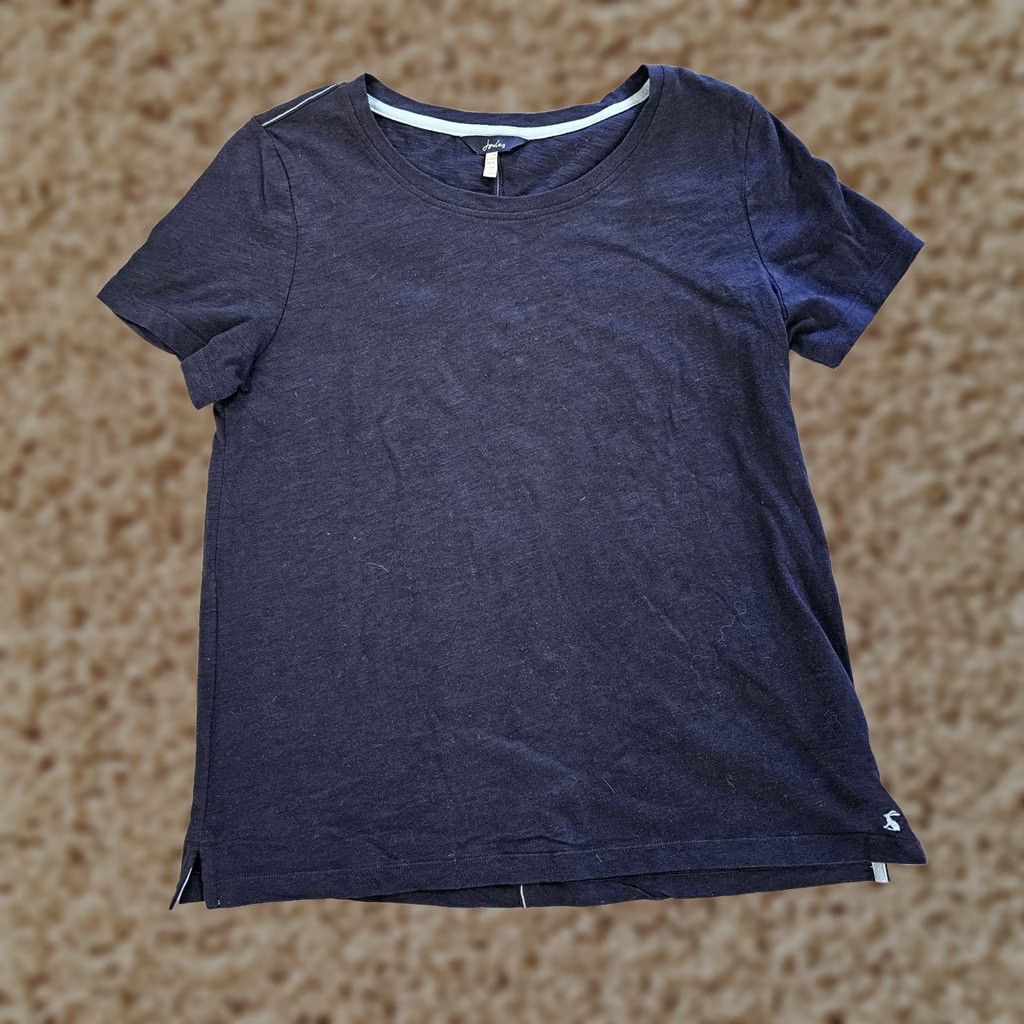 Vintage Joules Shirt Womens 10 Top Navy Round Neck Short Sleeves Neutral Everyday Size L / US 10 / IT 46 - 1 Thumbnail