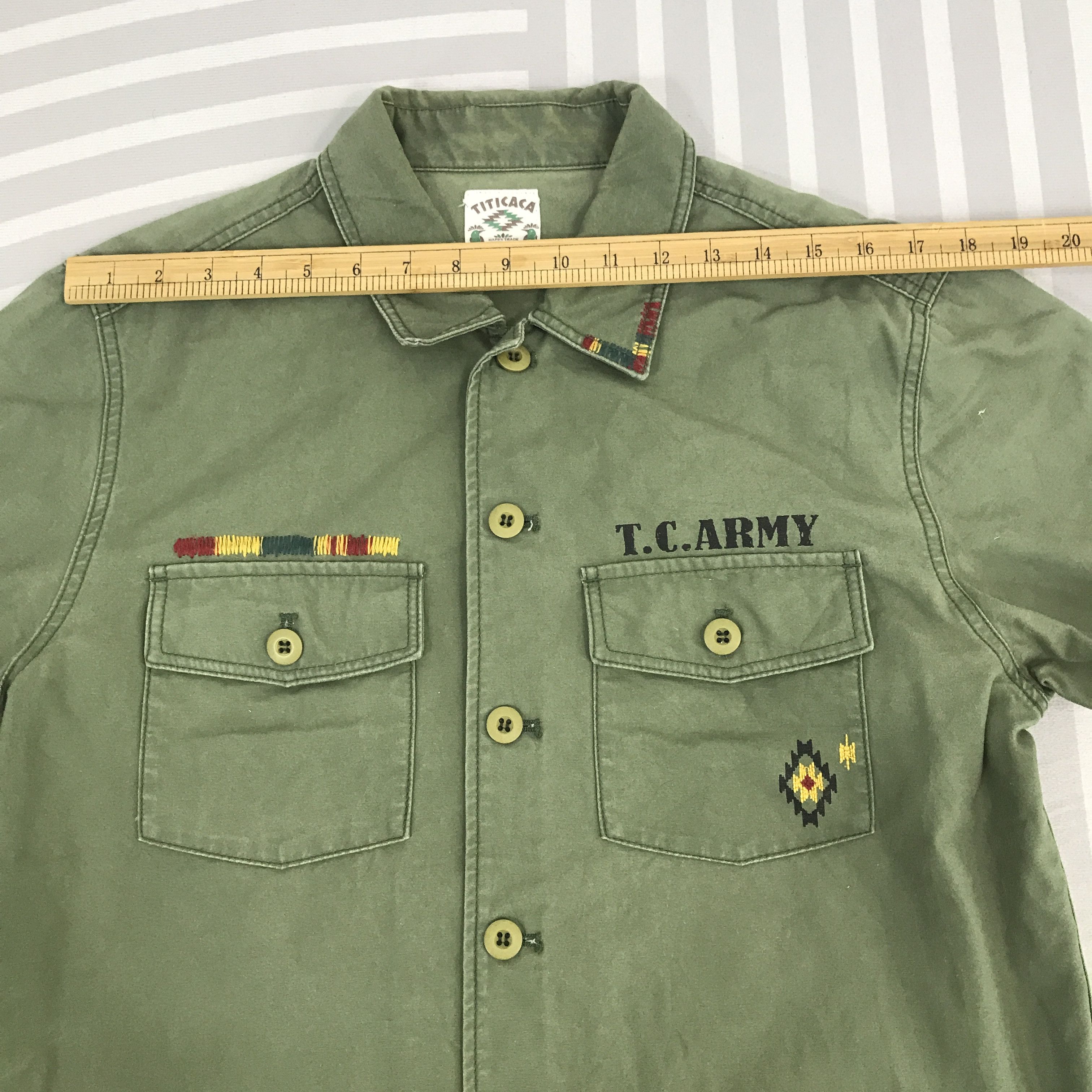 Japanese Brand × Vintage Vintage T.C Army Titicaca design Og107 Jacket Size US L / EU 52-54 / 3 - 5 Thumbnail