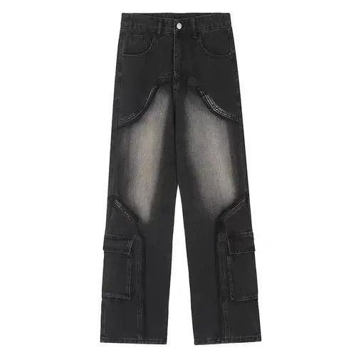 Jean Retro Heavy Deconstructed Washed Work Jeans Size US 32 / EU 48 - 5 Thumbnail