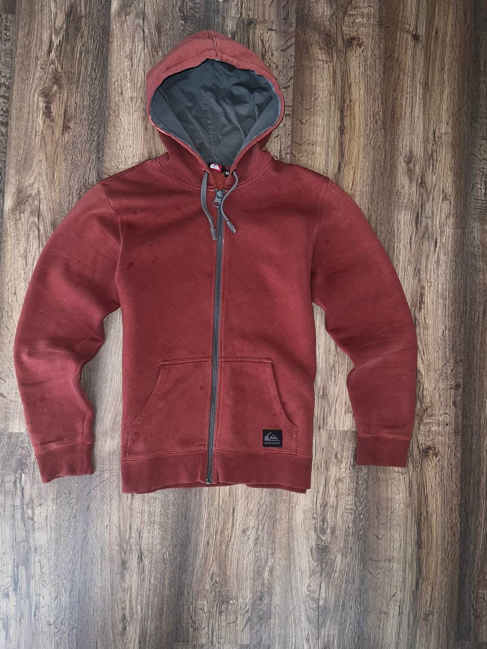 Quiksilver × Vintage Y2K quiksilver faded brown zip up hoodie vintage Size US M / EU 48-50 / 2 - 1 Thumbnail