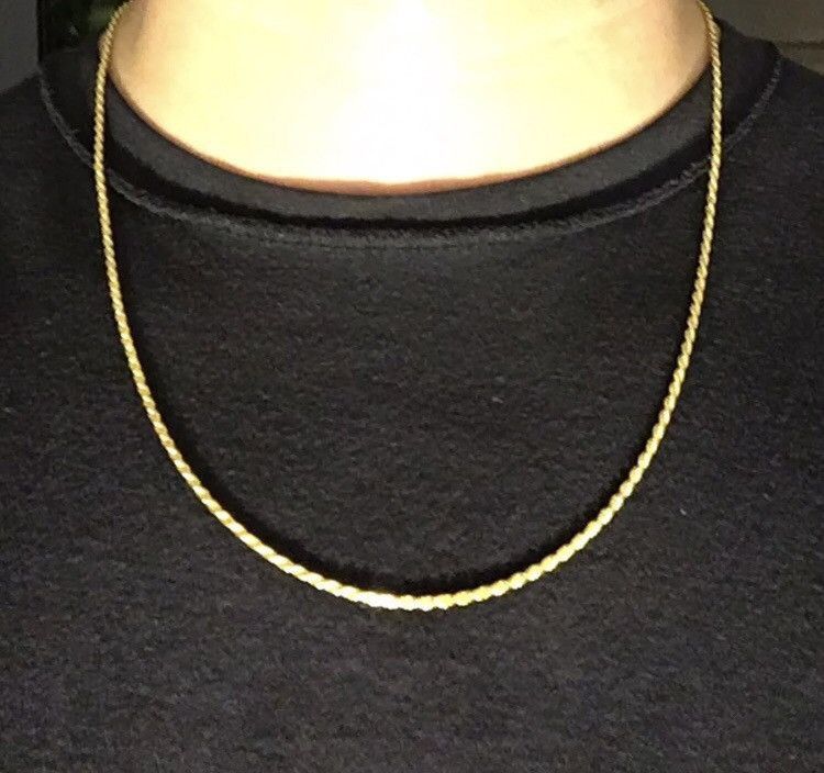 Other Gold Chain Rope Chain 22in 2mm 925 Italy Size ONE SIZE - 1 Thumbnail