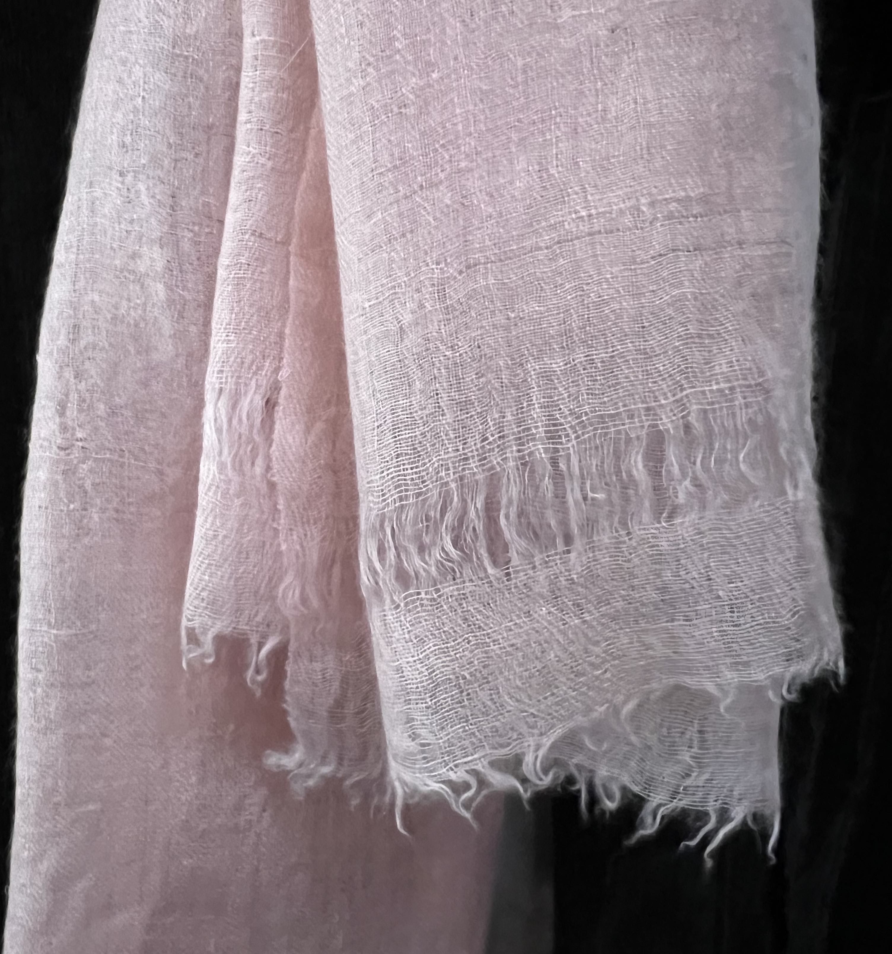 Designer Rajesh Pratap Singh Pale Pink Light Cashmere Scarf Size ONE SIZE - 5 Thumbnail
