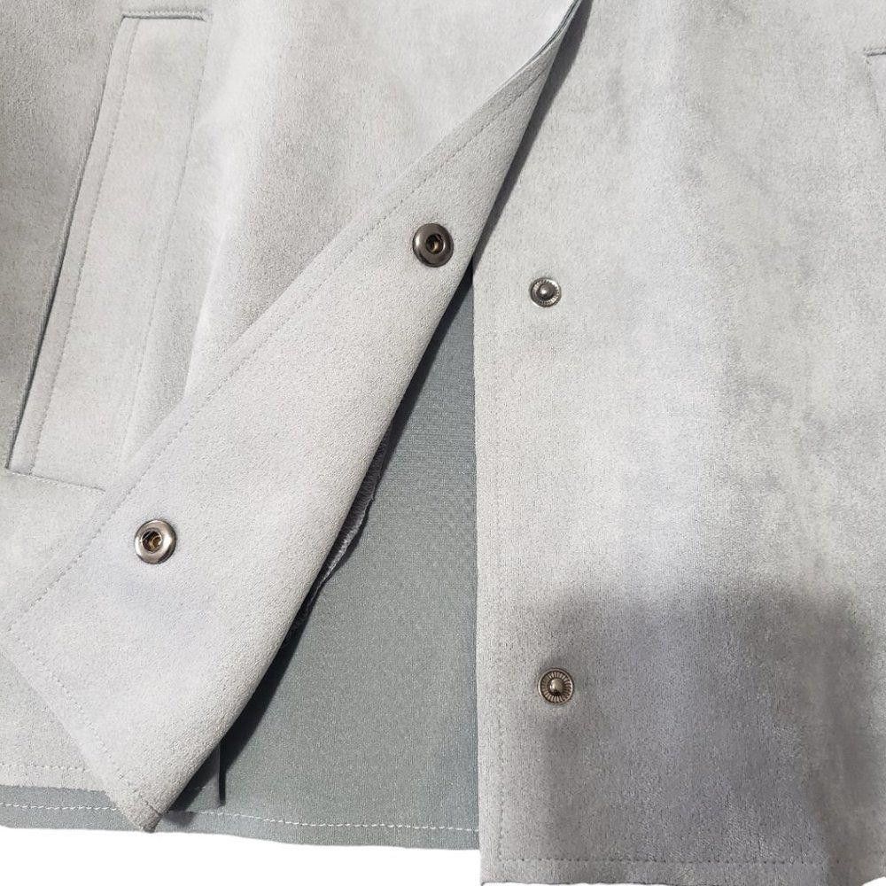 Chicos Ct1399 Chico's Grey Suede Feel Jacket Size 8, Chicos 1 Size M / US 6-8 / IT 42-44 - 6 Thumbnail
