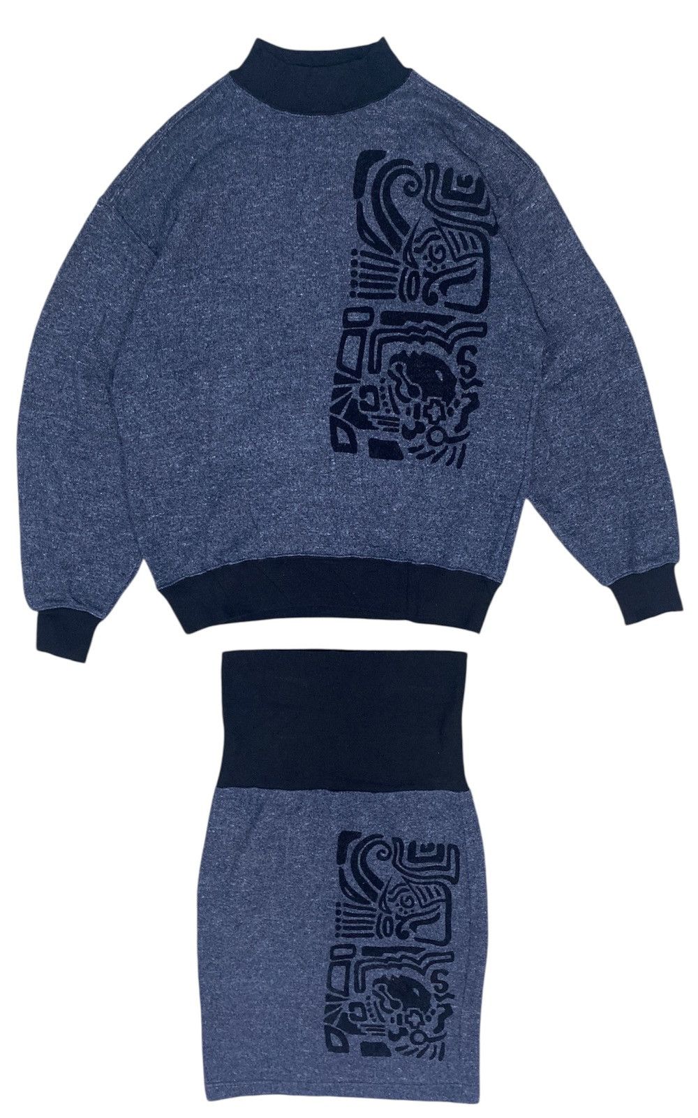 Marithe + Francois Girbaud 🔥 Vtg 90s Marithe Francois Girbaud Knitted Velvet 1 Set Size M / US 6-8 / IT 42-44 - 1 Thumbnail