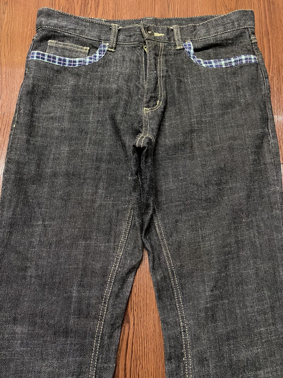 Japanese Brand Vintage Japanese Brands Flare Black Denim Style Jeans Size US 31 - 3 Thumbnail
