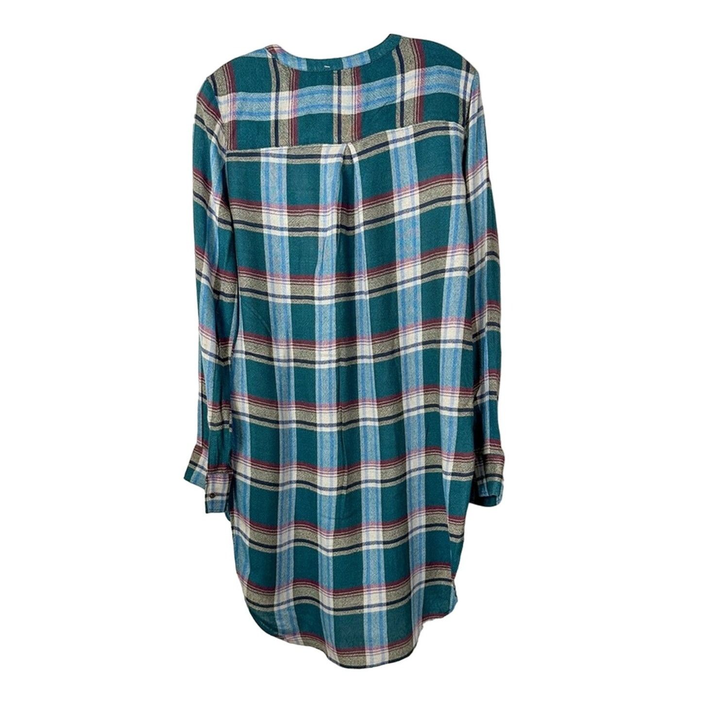 Anthropologie Akemi + Kin Lucie Flannel Plaid Tunic Shirt, EUC, Small Size S / US 4 / IT 40 - 11 Thumbnail