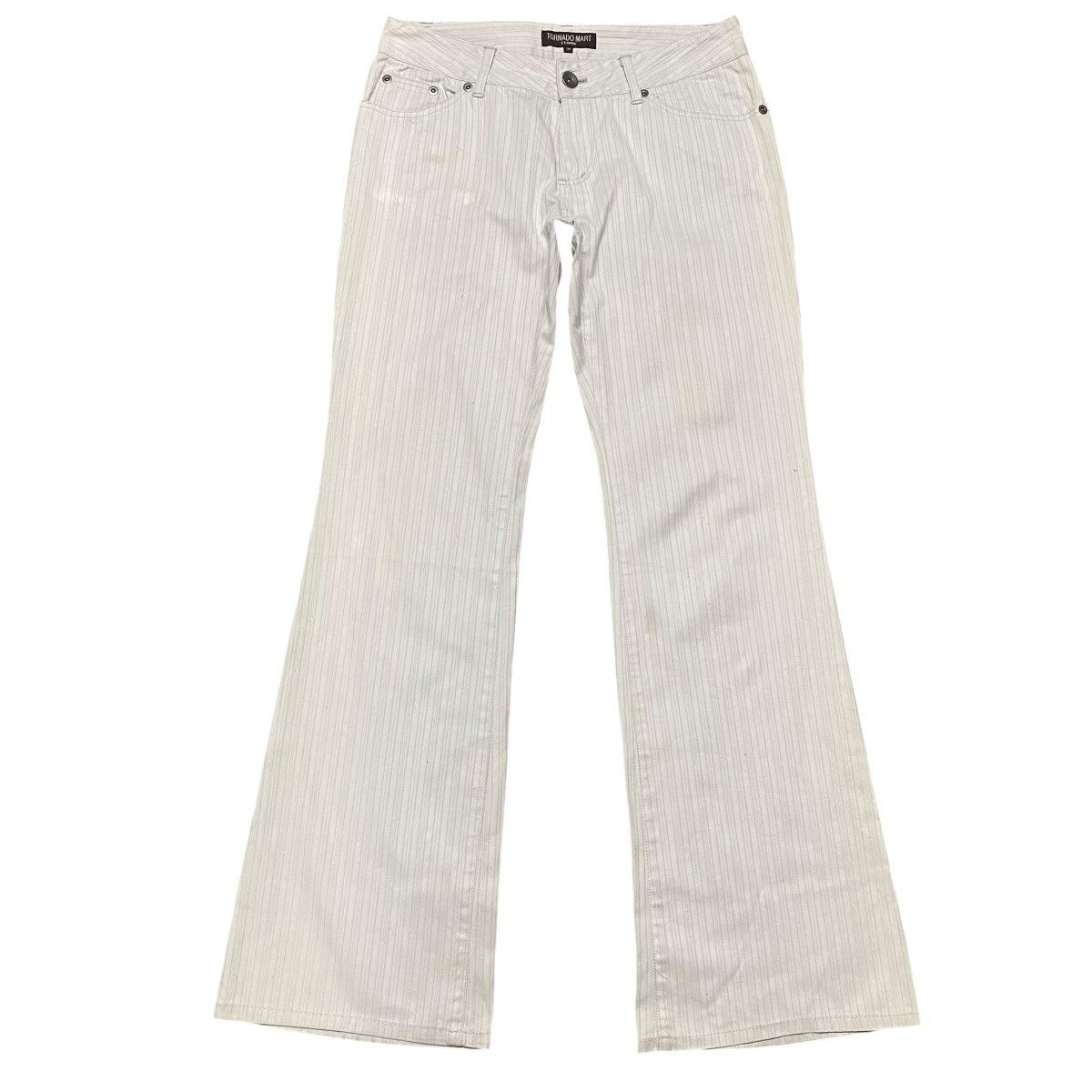 Japanese Brand Tornado mart Striped Flare Jeans Size 26" / US 2 / IT 38 - 1 Thumbnail