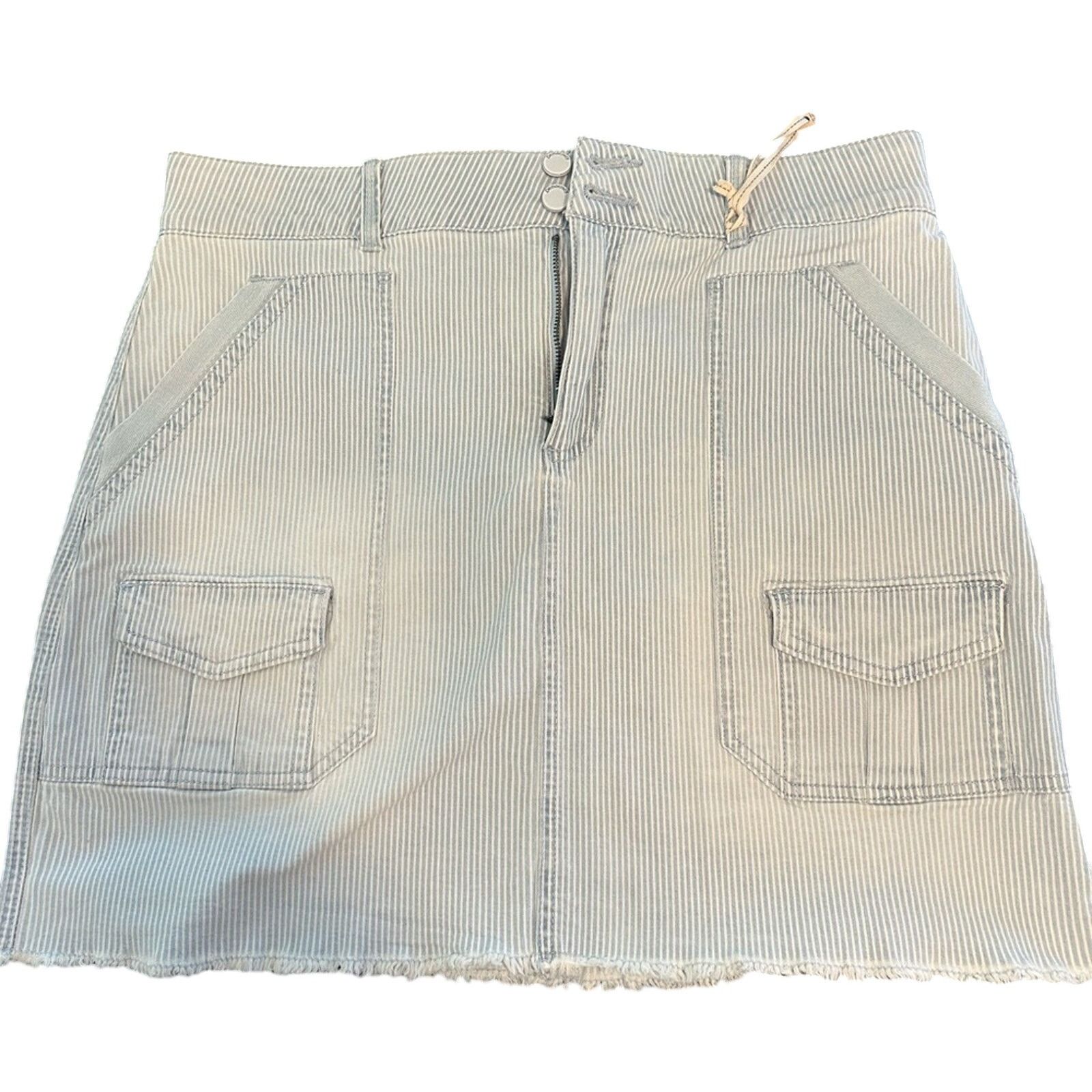 Other Democracy Women's "Ab"solution High-Rise Striped Denim Skirt Size 34" / US 12 / IT 48 - 1 Thumbnail