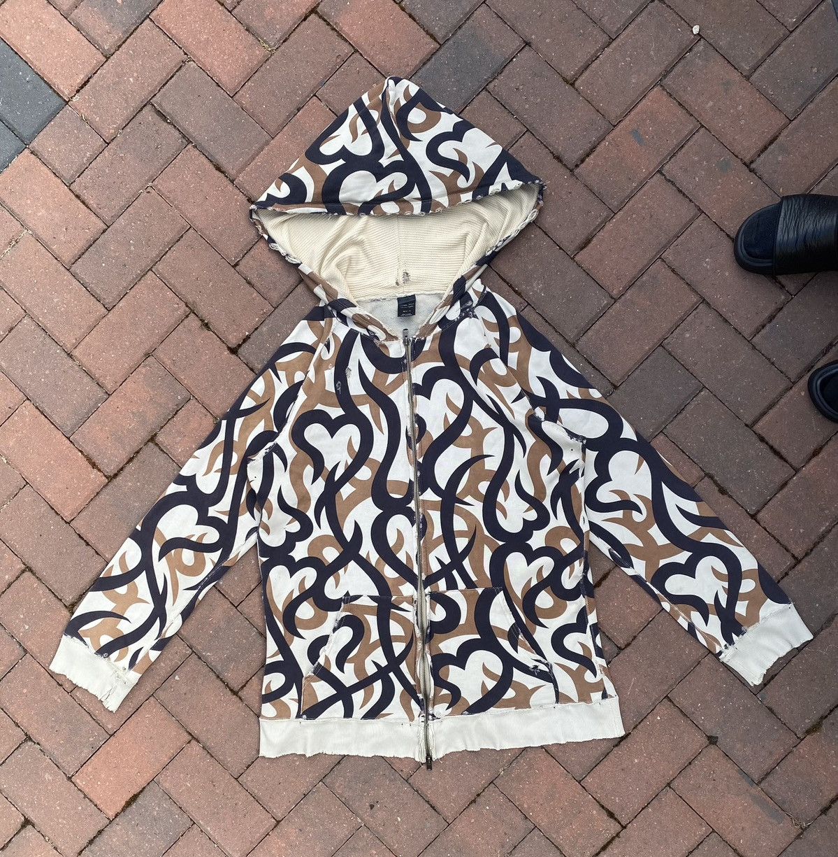 トップス 04aw Number (N)ine Heart Tribal Hoodie 1 Pre-owned Number N Ine Number Nine Tribal Heart Camo Hoodie