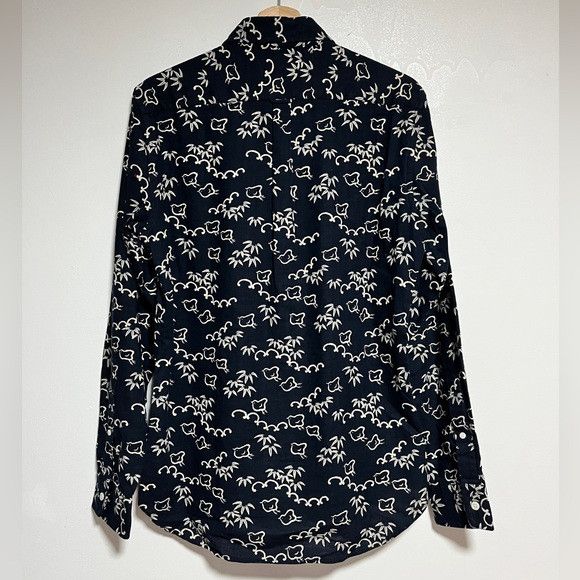 Club Monaco Club Monaco Navy Bird Print Slim Fit Shirt Size S Size US S / EU 44-46 / 1 - 6 Thumbnail