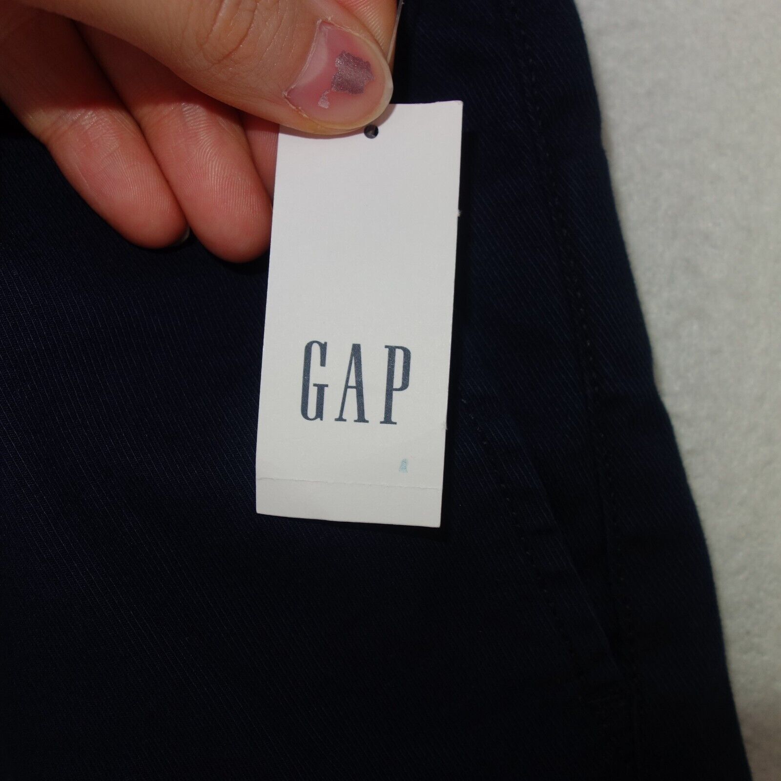 Gap New GAP High Rise Pleated Khaki Shorts Navy Blue Women's 14 Size 36" / US 14 / IT 50 - 4 Thumbnail