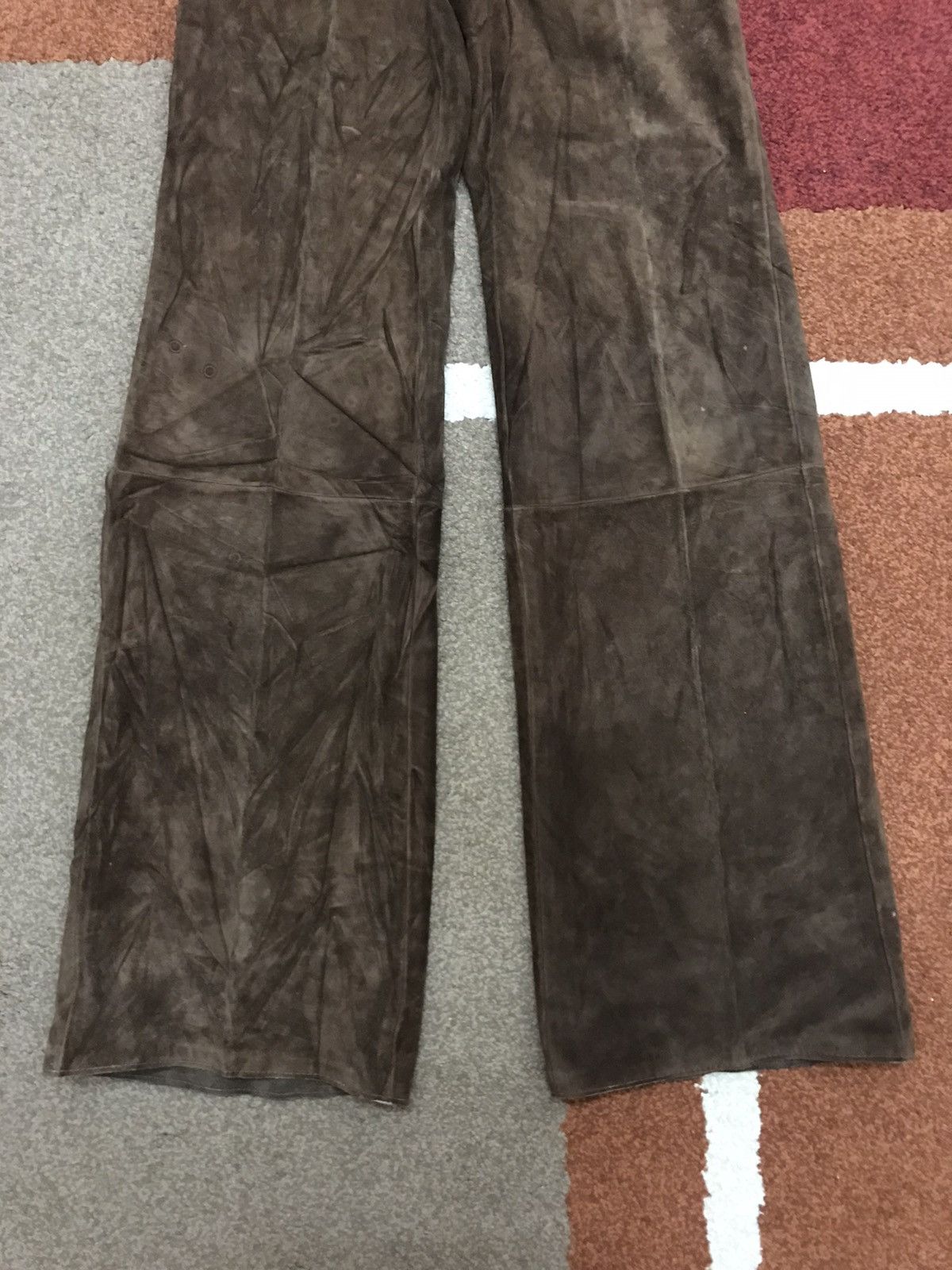Leather × Vintage AICAD Suede Leather Workwear Jumpsuit Size 23" - 7 Thumbnail
