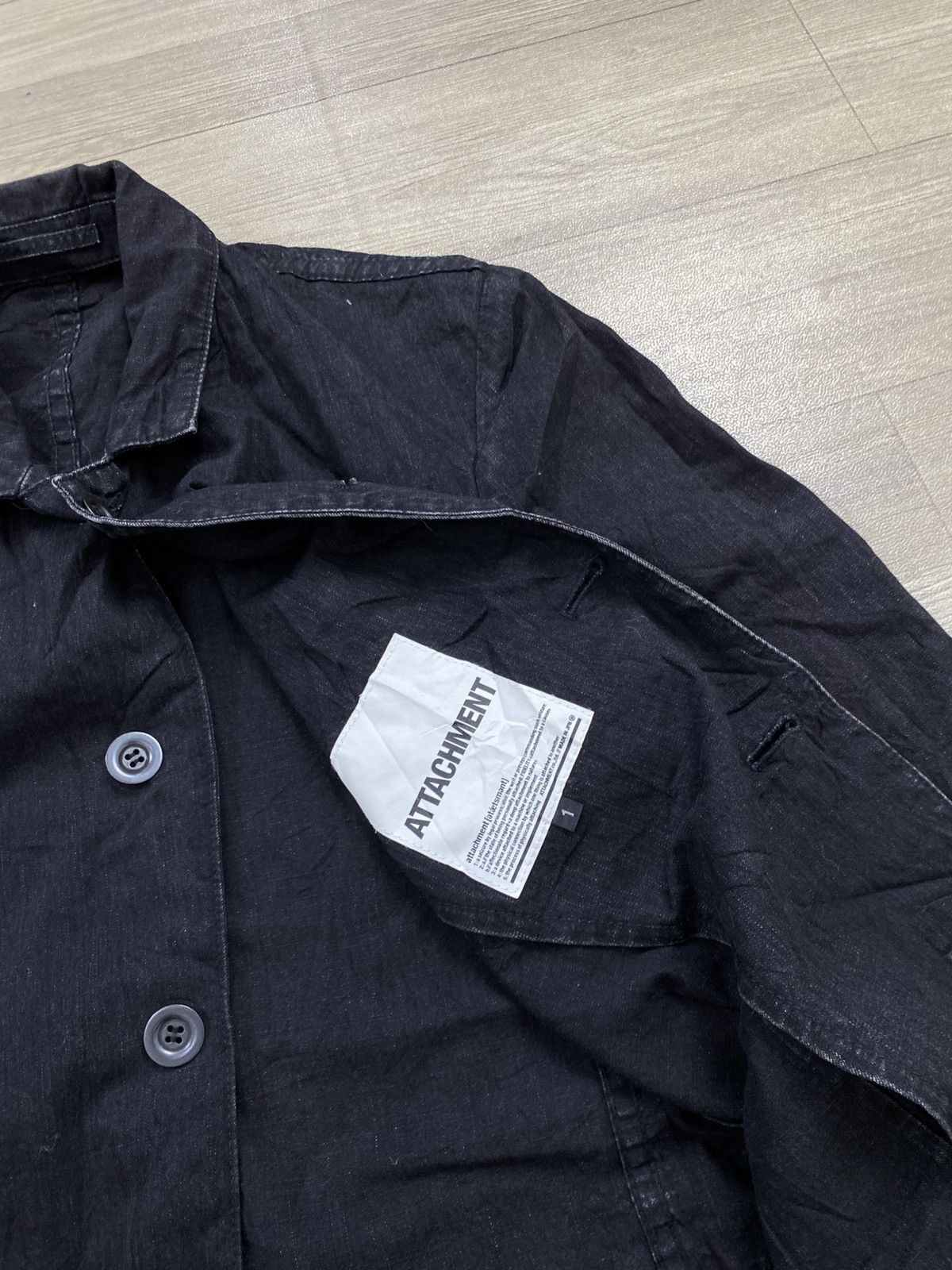 Attachment Attachment Japan Double Breast Distressed Design Coat Jacket Size US S / EU 44-46 / 1 - 7 Thumbnail