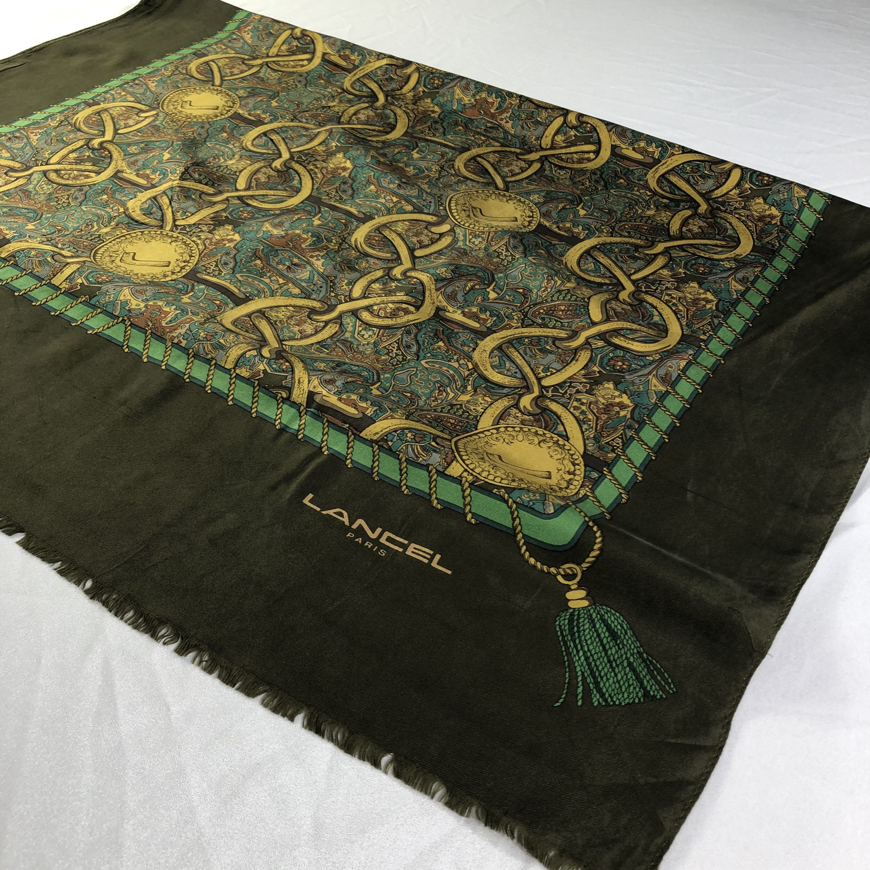 Lancel × Vintage Vintage Lancel Silk Scarf Size ONE SIZE - 3 Thumbnail