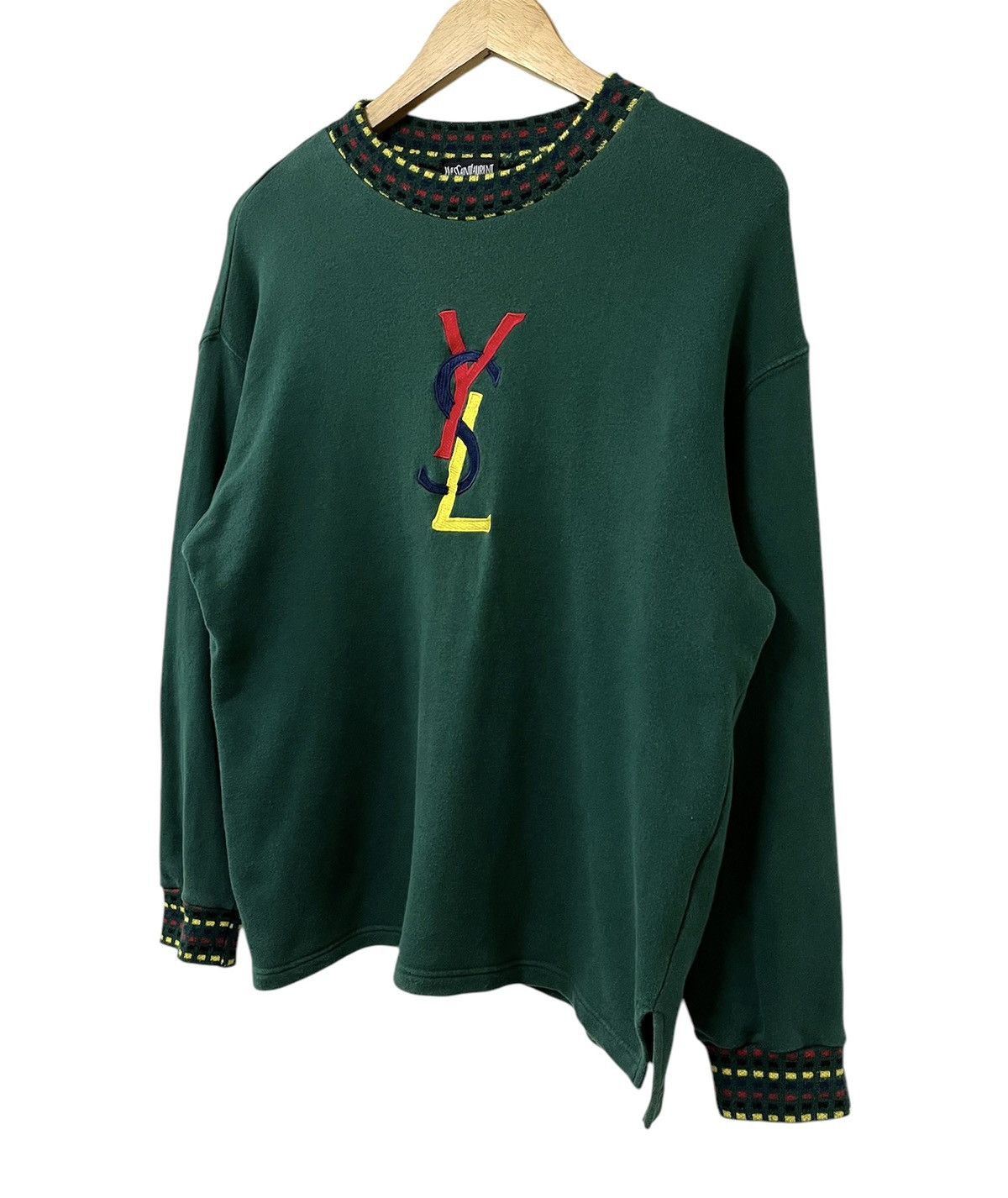 Yves Saint Laurent VINTAGE YVES SAINT LAURENT YSL EMBROIDERY LOGO SWEATSHIRT Size US M / EU 48-50 / 2 - 5 Thumbnail