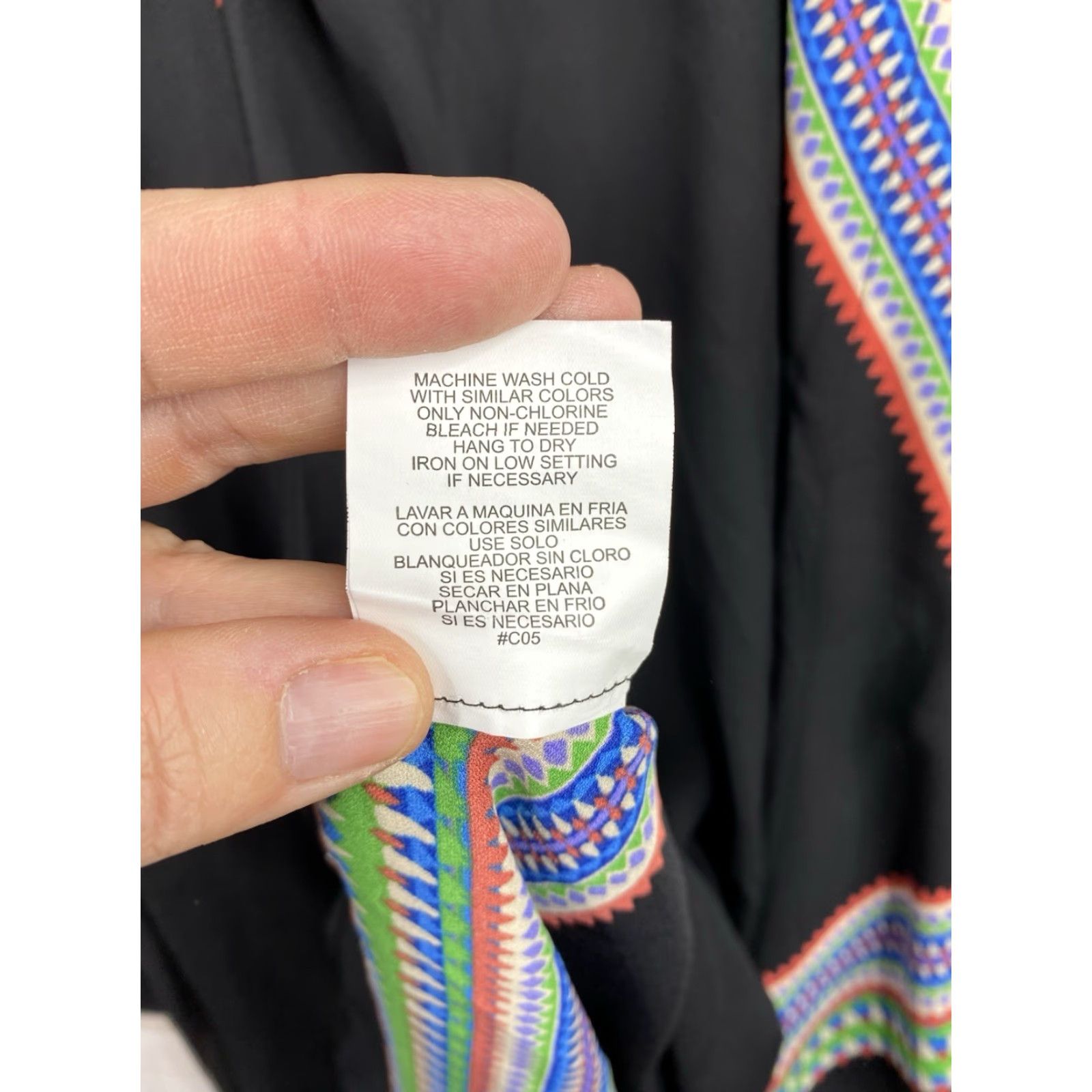 Vintage Lily White Dress Sleeveless Spaghetti Strap V-Neck Knee Length Black XL Bohemian Sundress Light Weight Casual Travel Party/Cocktail Women Size XL / US 12-14 / IT 48-50 - 5 Thumbnail