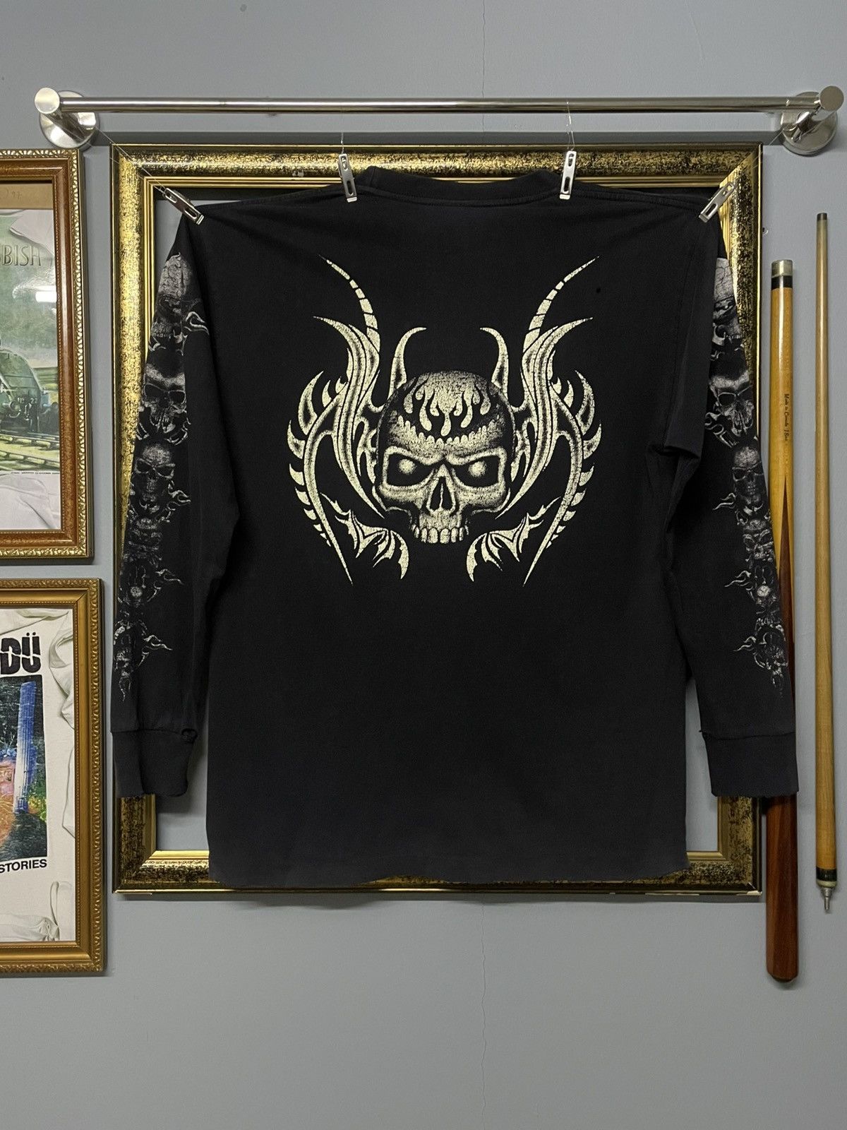 Vintage Vintage 1990s Skull Satan Big Head Sunfaded Distressed Tee Size US M / EU 48-50 / 2 - 7 Thumbnail