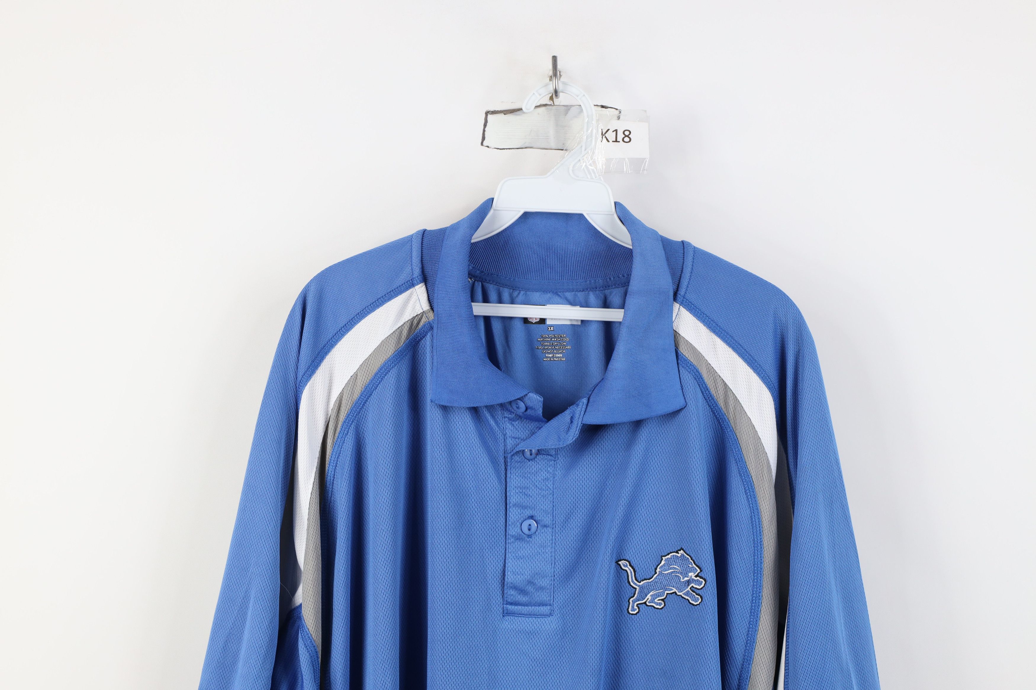Vintage Deadstock Vintage Y2K Detroit Lions Football Golf Polo Shirt Size US XXL / EU 58 / 5 - 2 Thumbnail