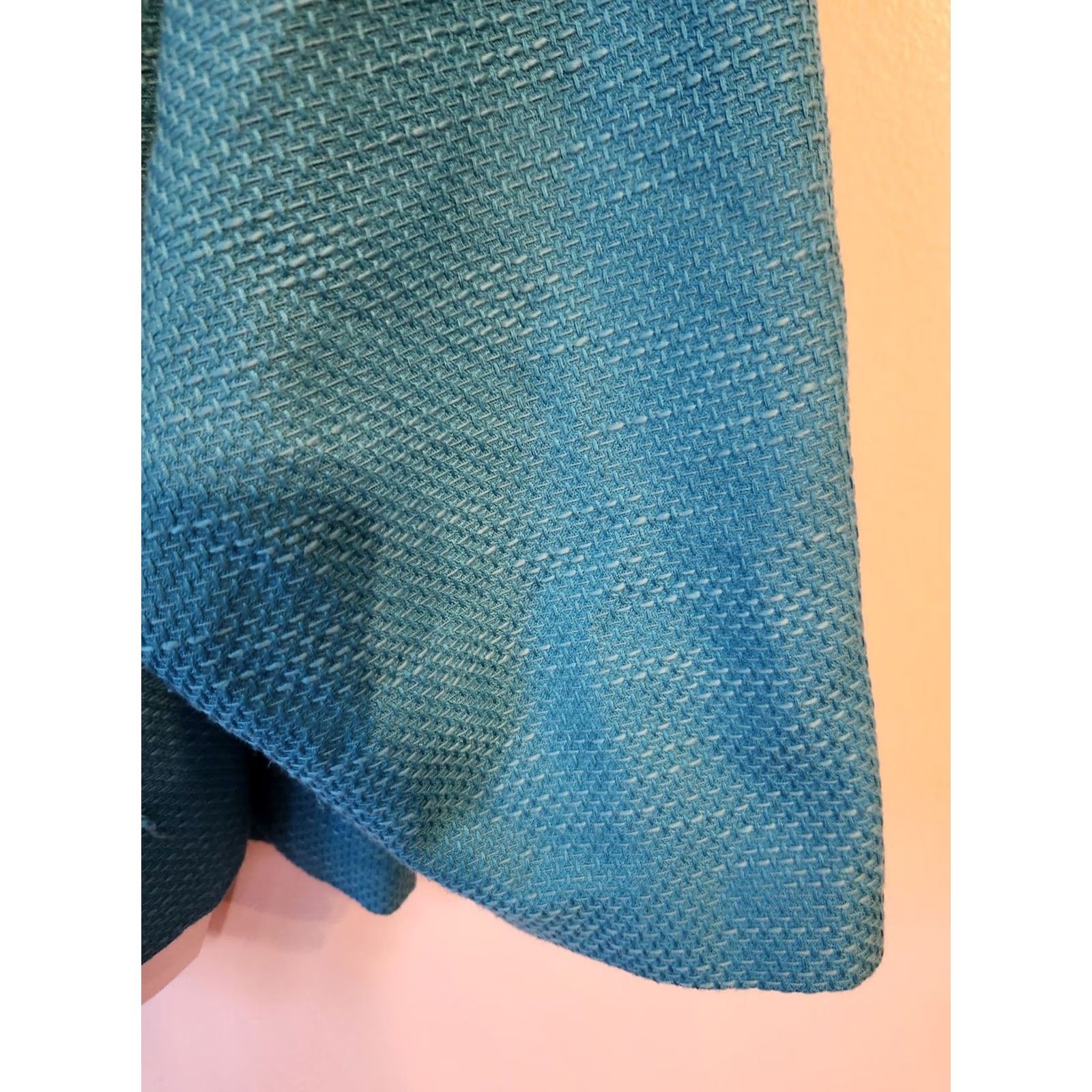 Vintage Jessica London Teal Textured 3/4 Sleeve Jacket 30W Womens Jacket 3/4 Sleeve Solid Teal Size 4XL / US 24-26 - 5 Thumbnail