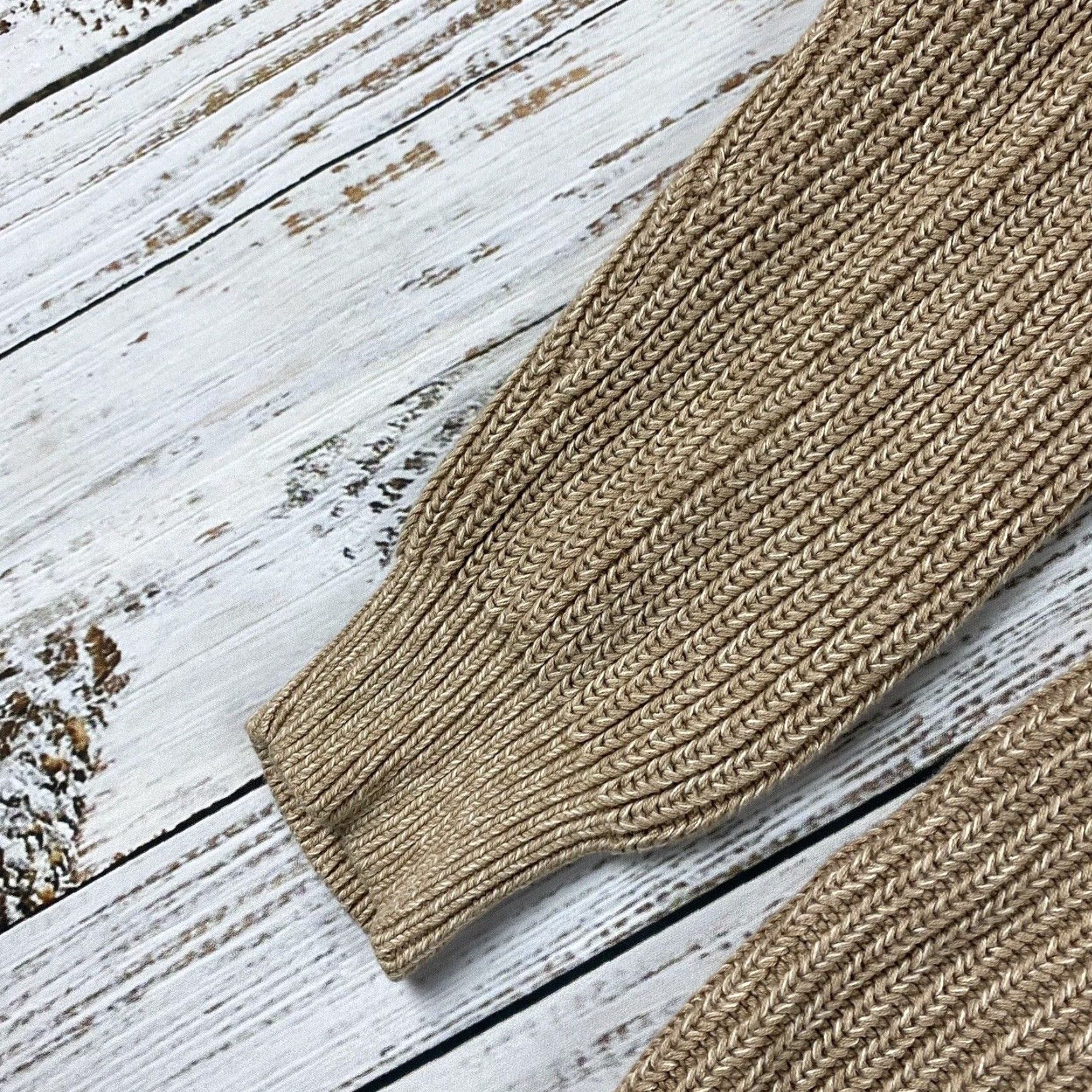 Vintage VINTAGE LL BEAN ZIP KNIT MOCK NECK SWEATER Cotton Mens LT Tall Tan 90s Full Zip Upper Body Knitwear Mens Large Tall? Size US L / EU 52-54 / 3 - 4 Thumbnail