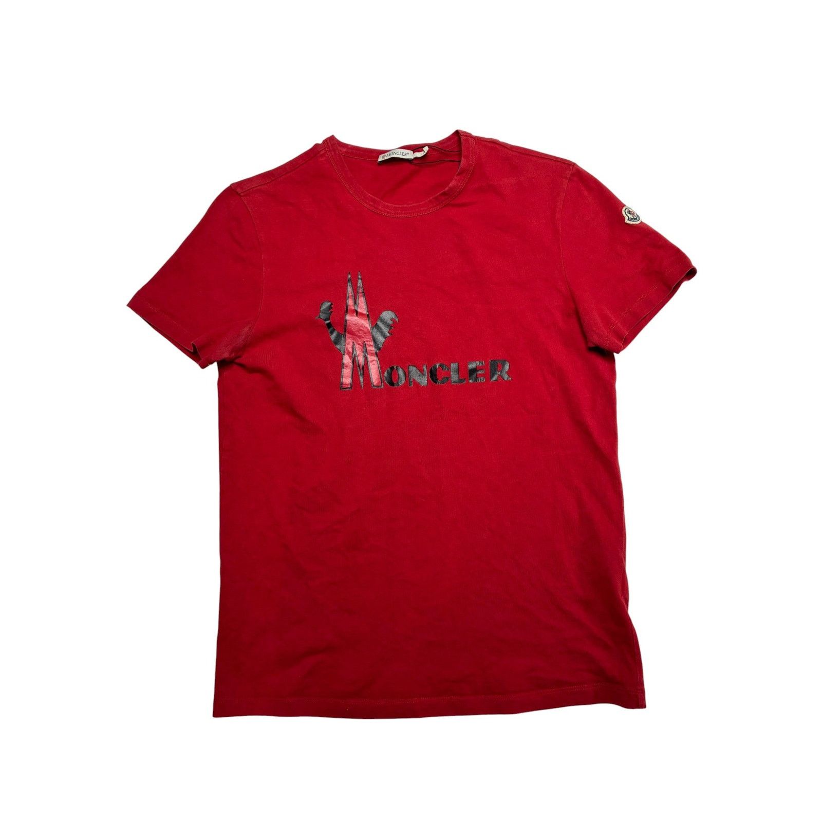 Moncler Moncler Logo Red & Black Tee Size US M / EU 48-50 / 2 - 1 Thumbnail