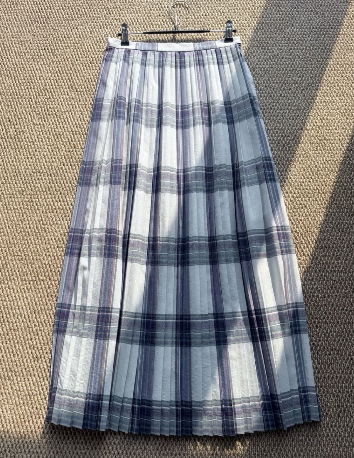 Auralee AURALEE Plaid Wool Pleated Skirt K23 Size 26" / US 2 / IT 38 - 1 Thumbnail