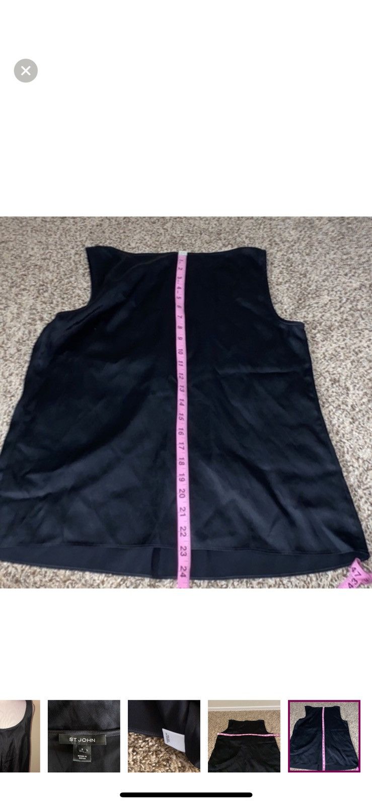 St. John St John women’s small black sleeveless‎ blouse Size S / US 4 / IT 40 - 6 Thumbnail